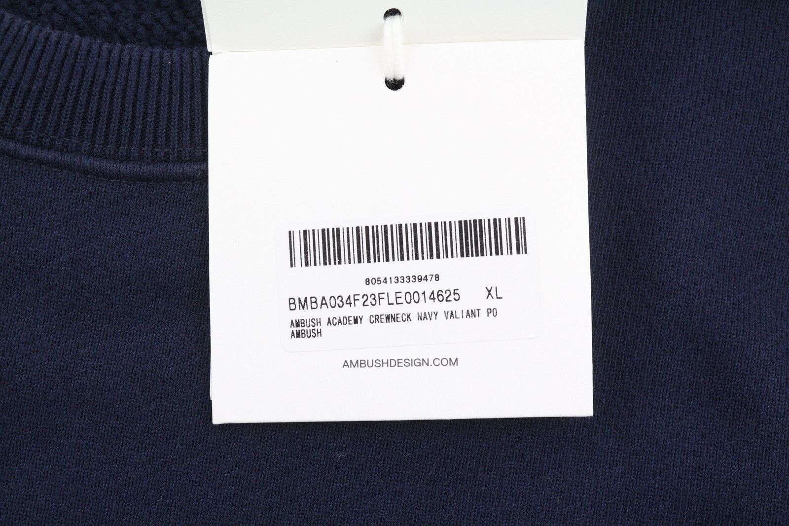 Ambush Design ACADEMY CREWNECK NAVY XL Logo Pullover RRP532 87761 Size US XL / EU 56 / 4 - 6 Thumbnail