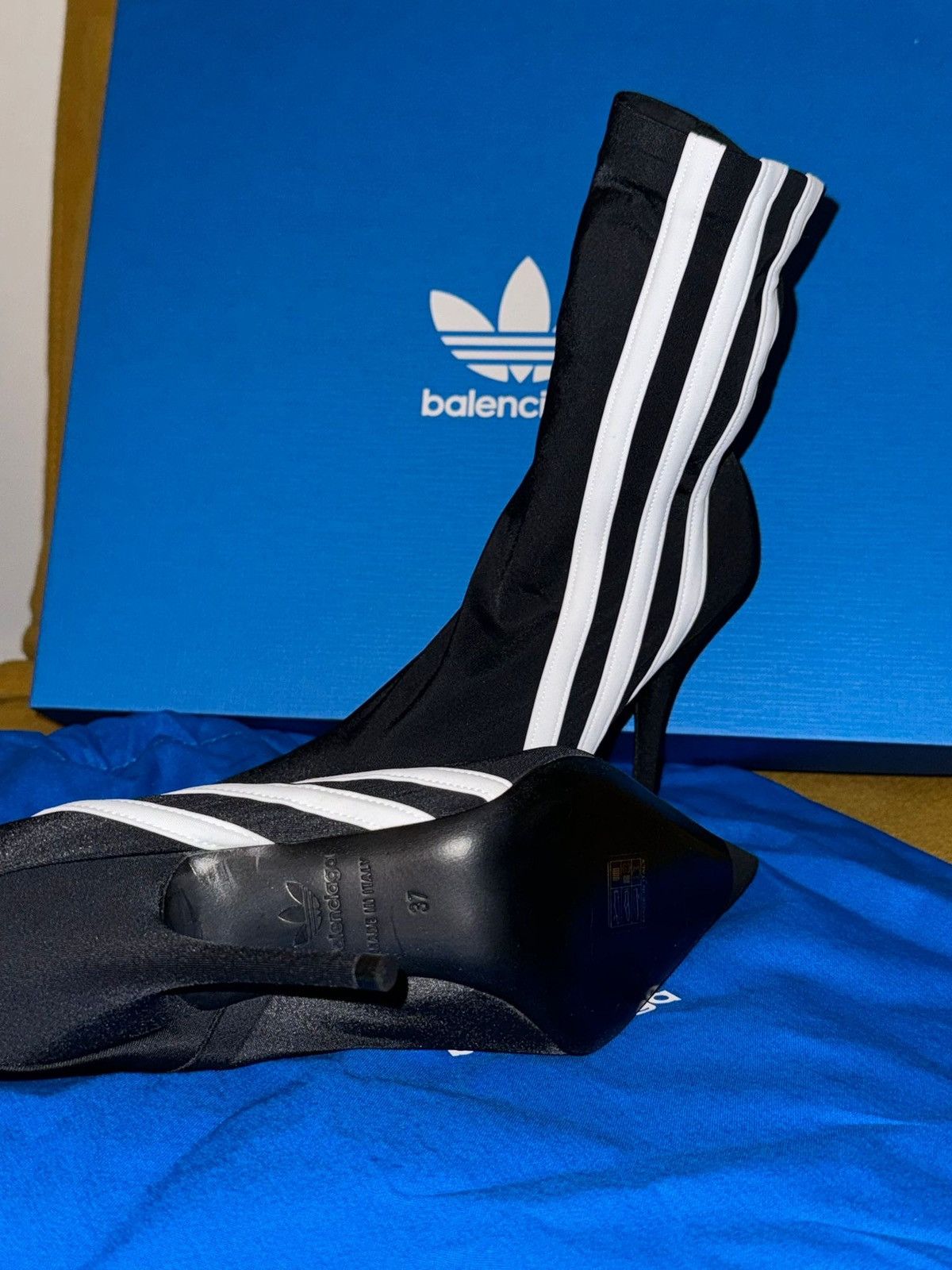 Adidas × Balenciaga BALENCIAGA x Adidas Knife Sock Ankle Boots Size US 7 / IT 37 - 8 Thumbnail