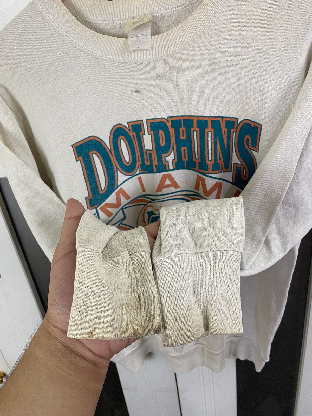 NFL × Vintage Vintage 70s Dolphin Miami Sweatshirt Size US M / EU 48-50 / 2 - 5 Thumbnail