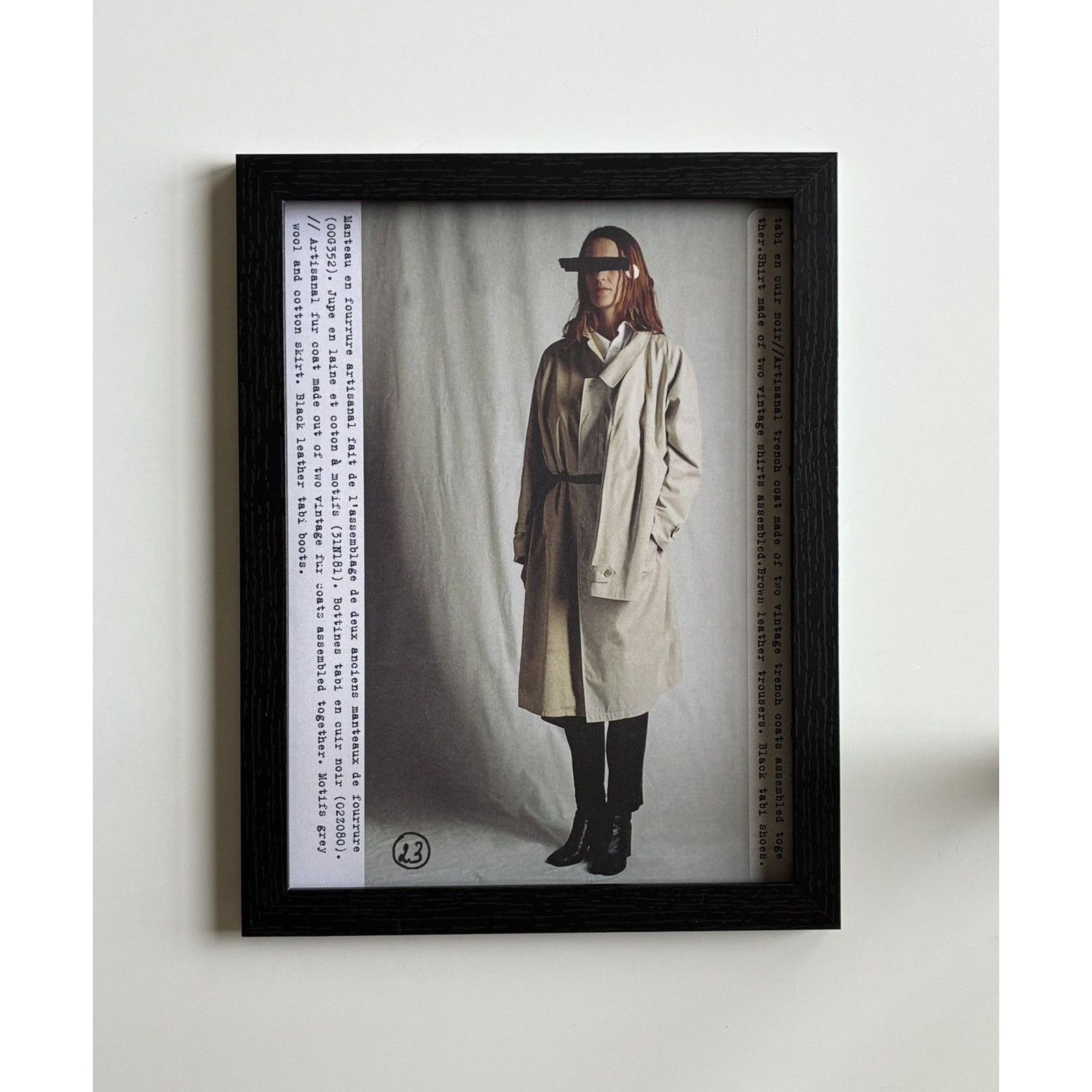 Maison Margiela × Vintage Maison Margiela Archive Fashion photo framed 9x12 Size ONE SIZE - 1 Thumbnail