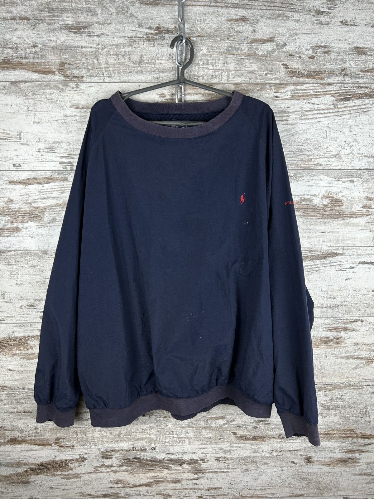 Polo Ralph Lauren Mens Vintage distressed Polo Ralph Lauren nylon sweatshirt Size US XXL / EU 58 / 5 - 2 Thumbnail