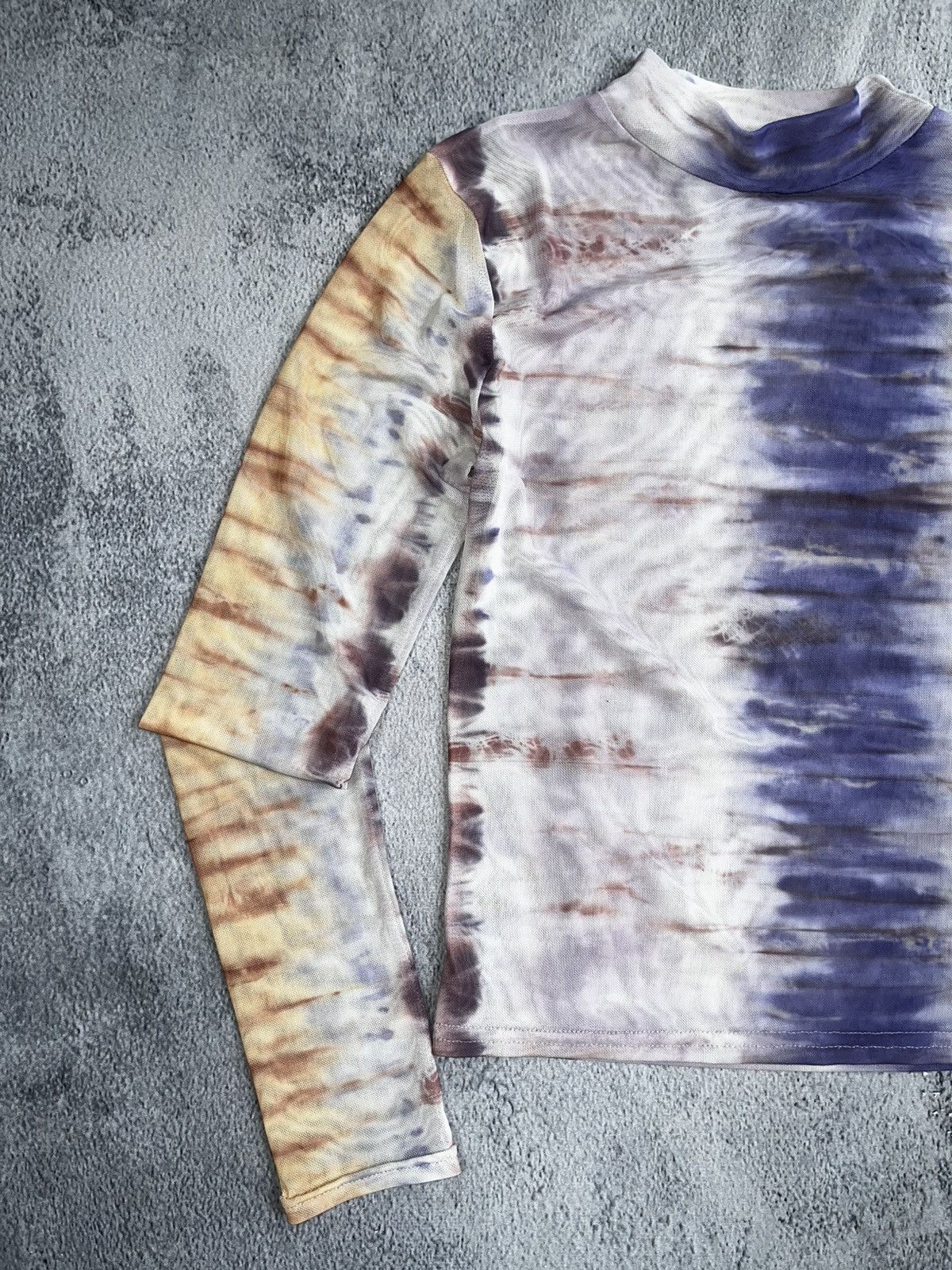 Vintage Vintage Y2K mesh abstract all over long sleeve waves Size M / US 6-8 / IT 42-44 - 3 Thumbnail