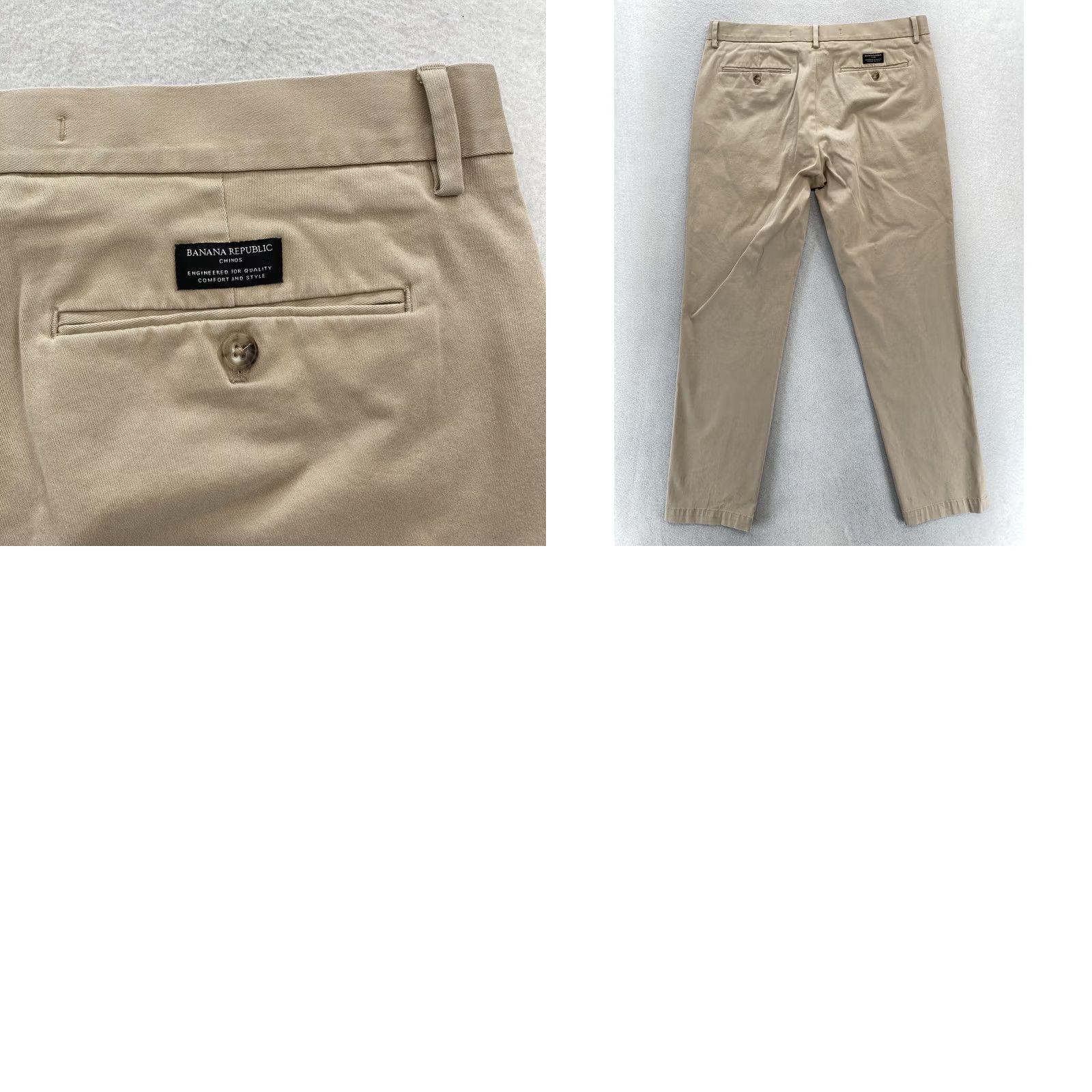 Banana Republic Banana Republic Pants Mens 35x30 Slim Chino Khaki RMC Stretch Twill Flat Front Pockets Jeans Size US 35 - 9 Thumbnail