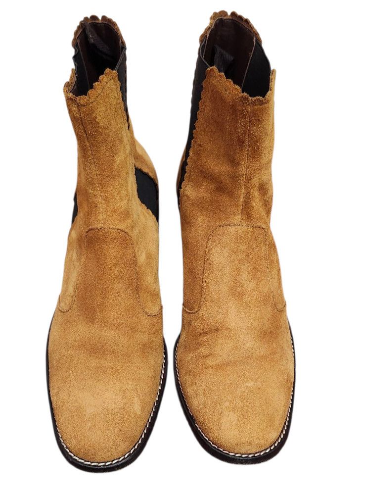See by Chloe See By Chloe Tan Suede Ankle Size 41 US 10 Scalloped Trim Size US 10 / IT 40 - 4 Thumbnail