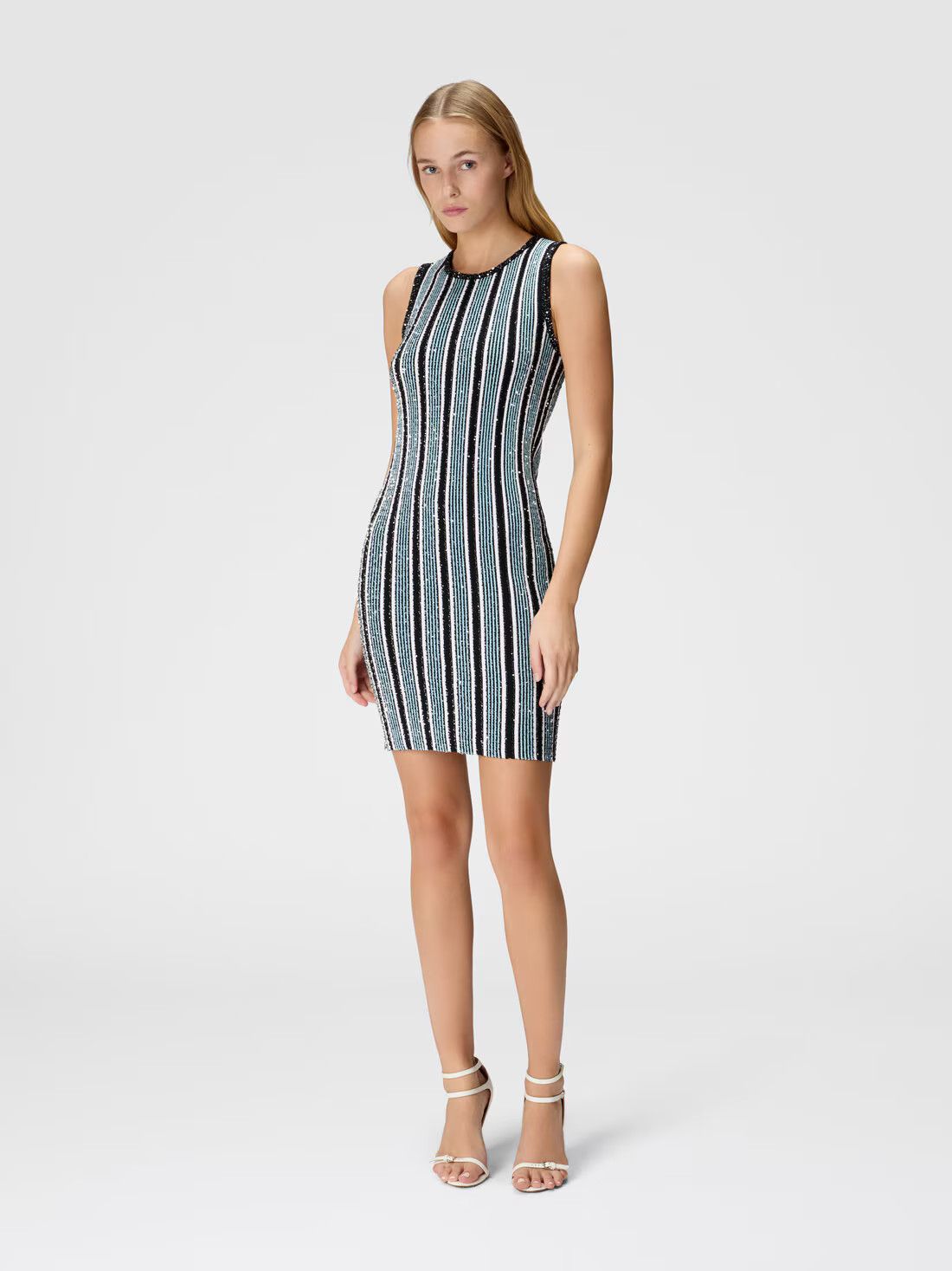 Missoni o1mle0425 Ribbed Sequin Mini-Dress in Multicolor Size S / US 4 / IT 40 - 2 Thumbnail