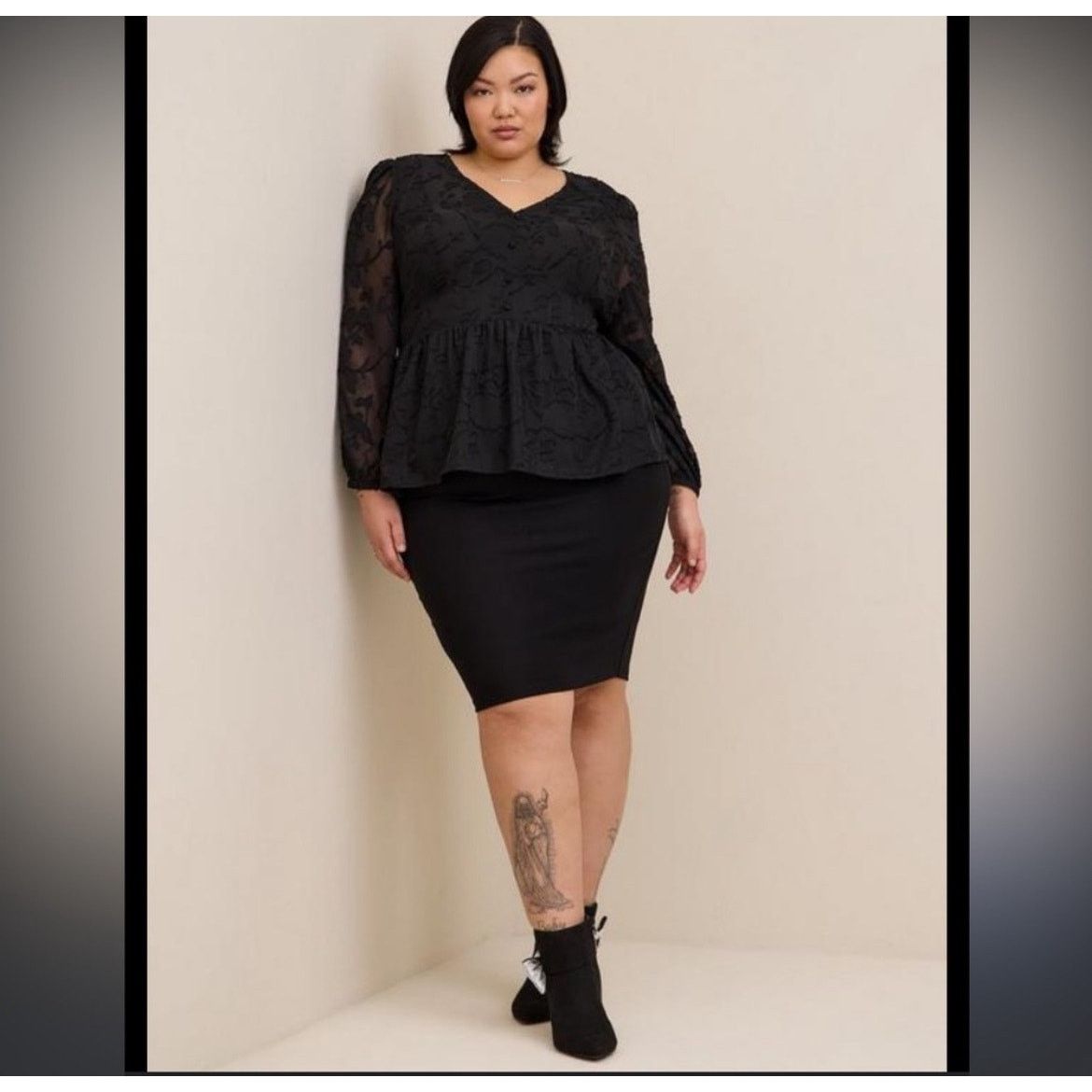 Other Torrid Floral Blouson Sleeve Top SZ 3 / 3X Whimsy Goth Size 3XL / US 20-22 - 2 Thumbnail
