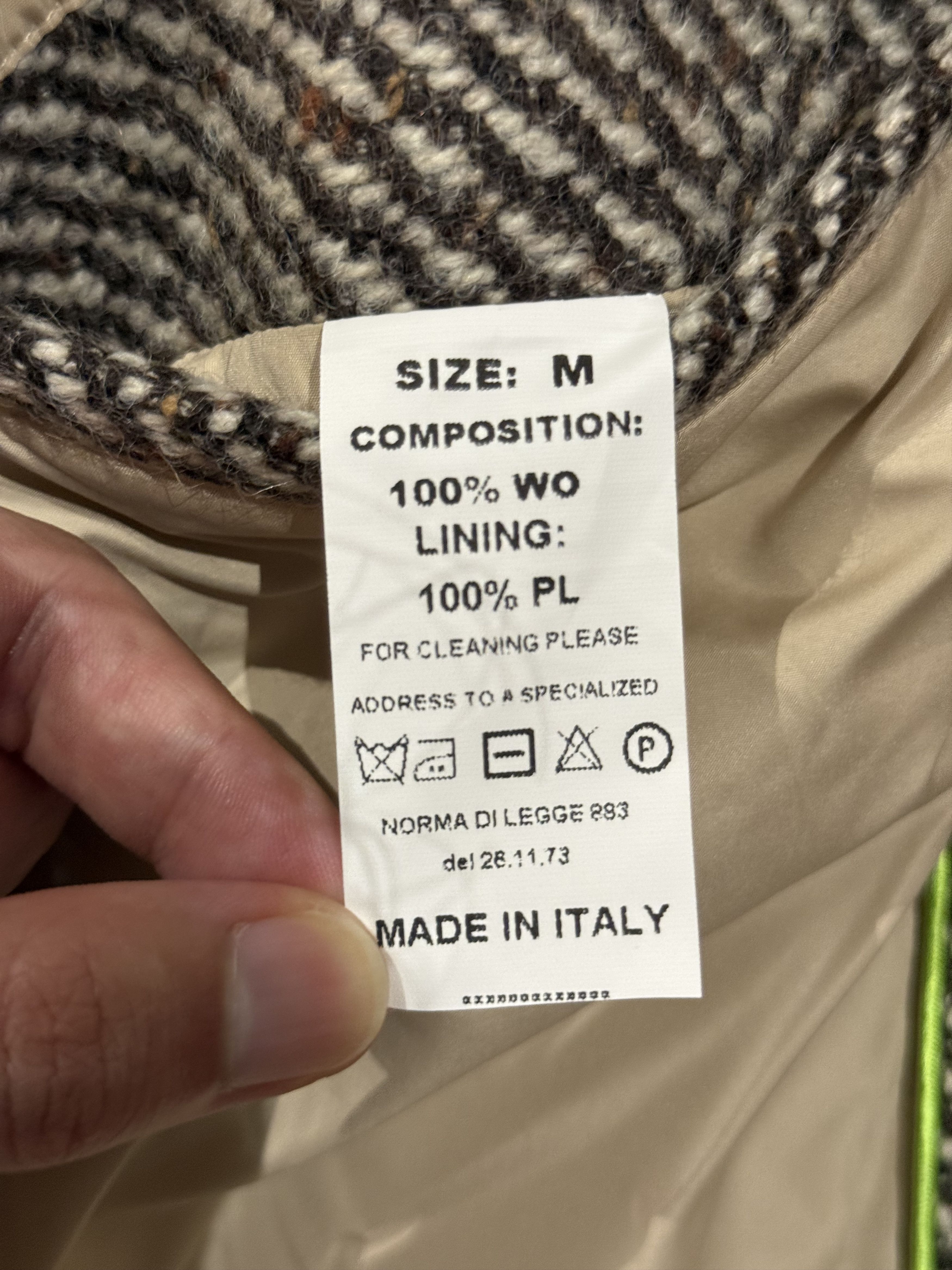 Ojardorf 💚 O. FILES Chess Wool Jacket in Mocha/Cream Medium NEW Size US M / EU 48-50 / 2 - 24 Thumbnail