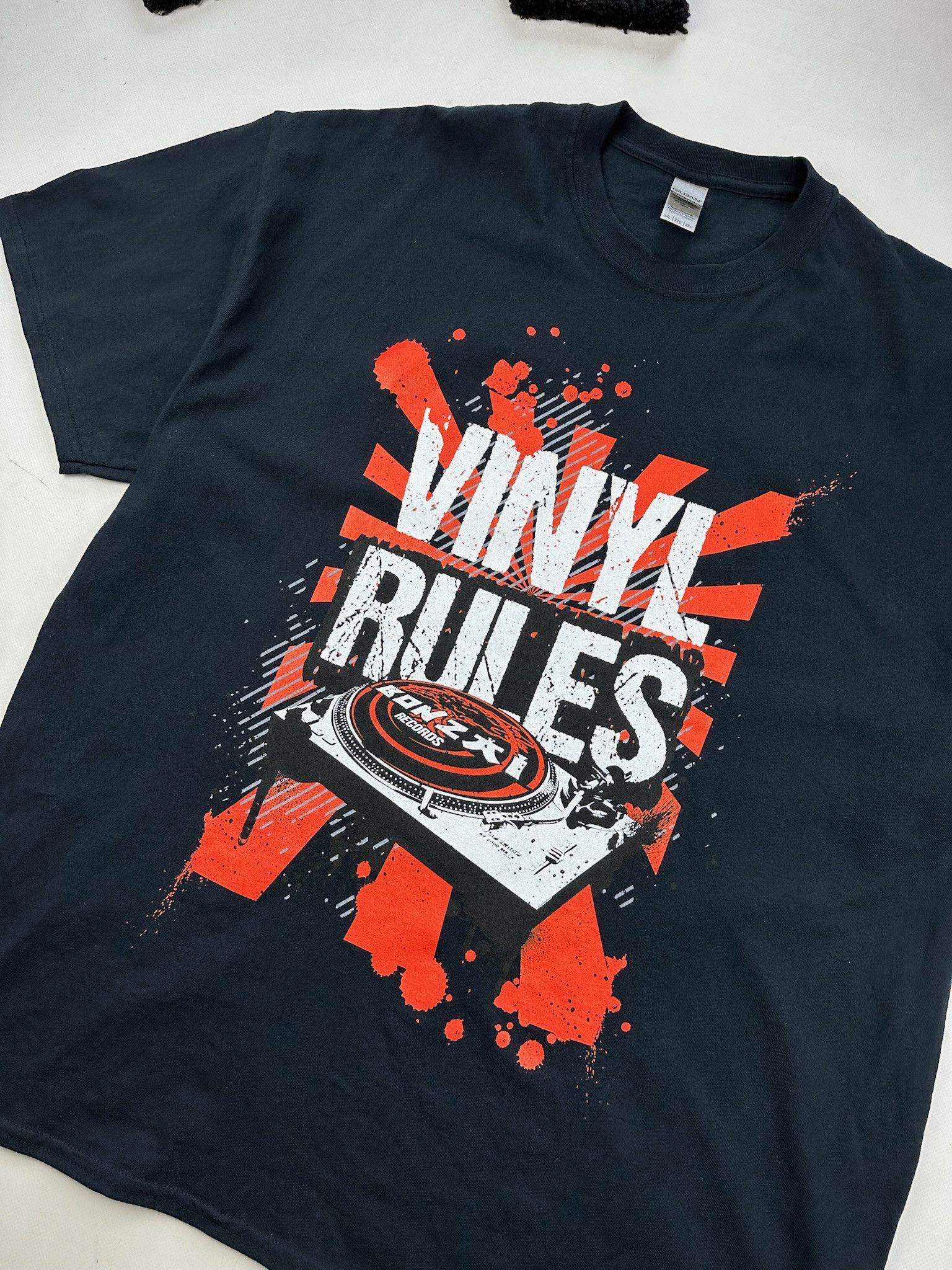 Vintage Vintage bonzai records Technics TShirt Vinyl hardcore techno Size US XXL / EU 58 / 5 - 3 Thumbnail