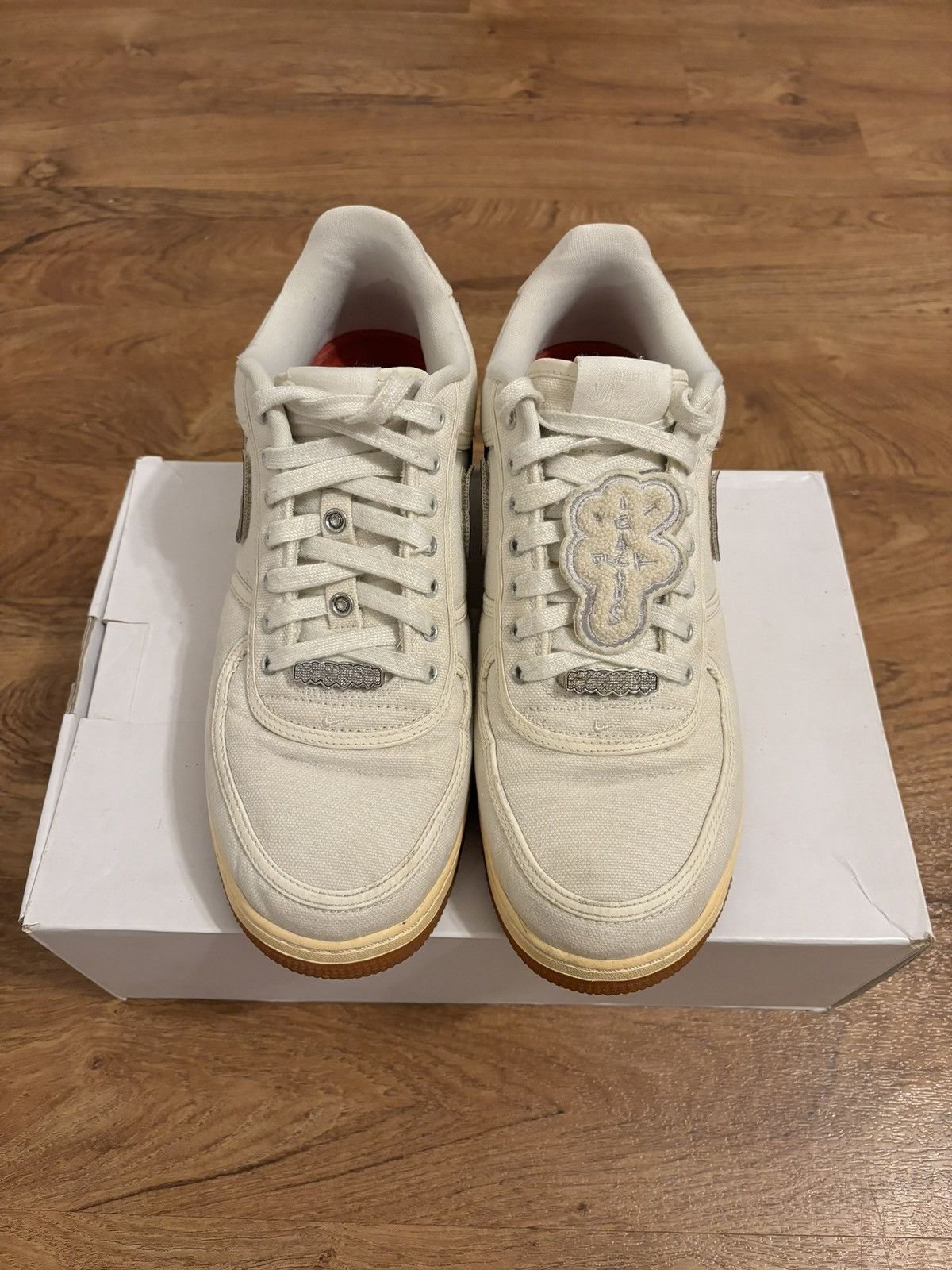 Nike × Travis Scott Travis Scott x Nike Air Force 1 “sail” Size US 12 / EU 45 - 2 Thumbnail
