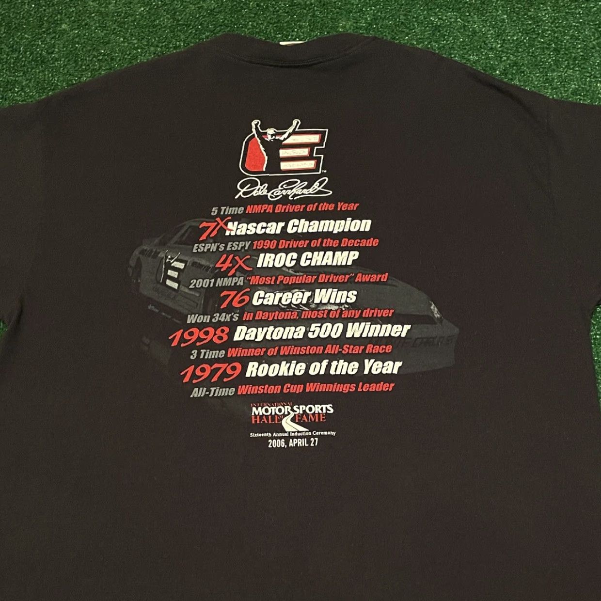 Chase Authentics VINTAGE Nascar Dale Earnhardt Hall Of Fame Annual VTG 2006 Shirt Mens XL Black 90s Nascar Mens Tee Size US XL / EU 56 / 4 - 2 Thumbnail