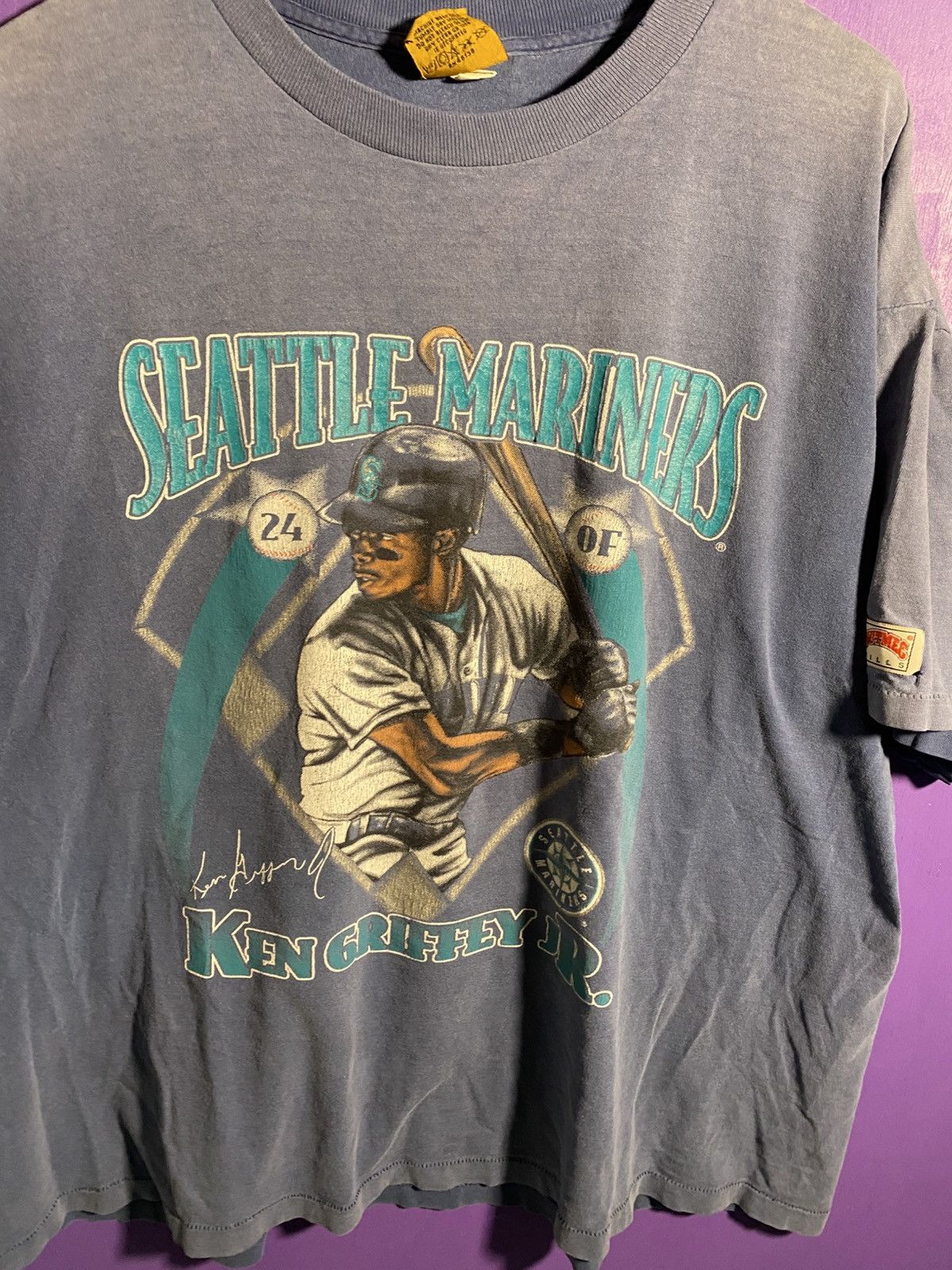 Nutmeg Vintage 90s Nutmeg Mariners ken Griffey jr player tee Size US XL / EU 56 / 4 - 3 Thumbnail