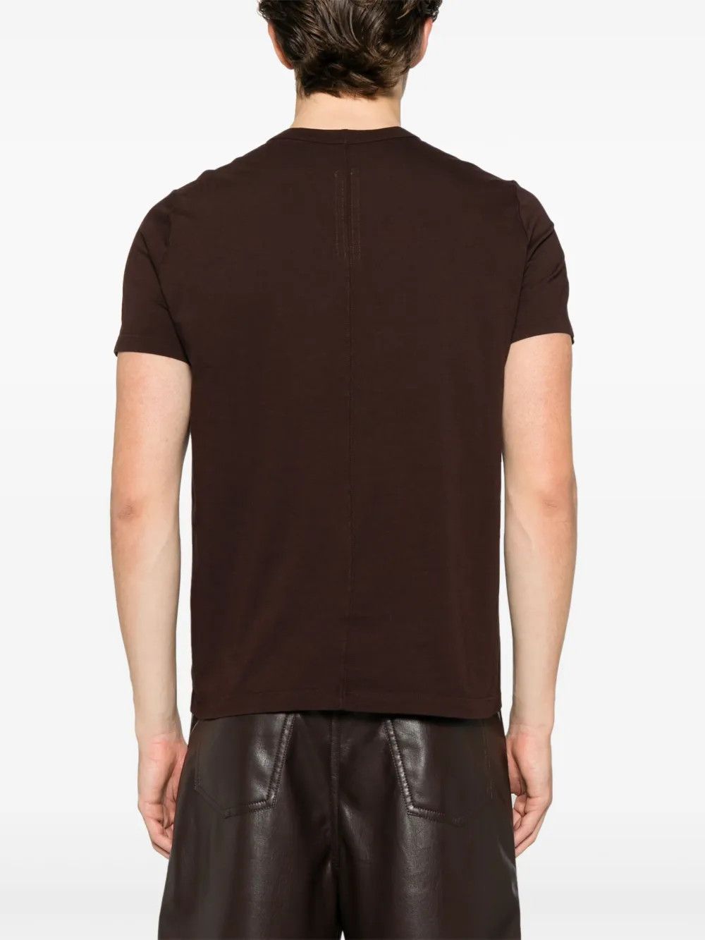 Rick Owens o1y0325 Crewneck T-Shirt in Dark Brown Size US M / EU 48-50 / 2 - 3 Thumbnail
