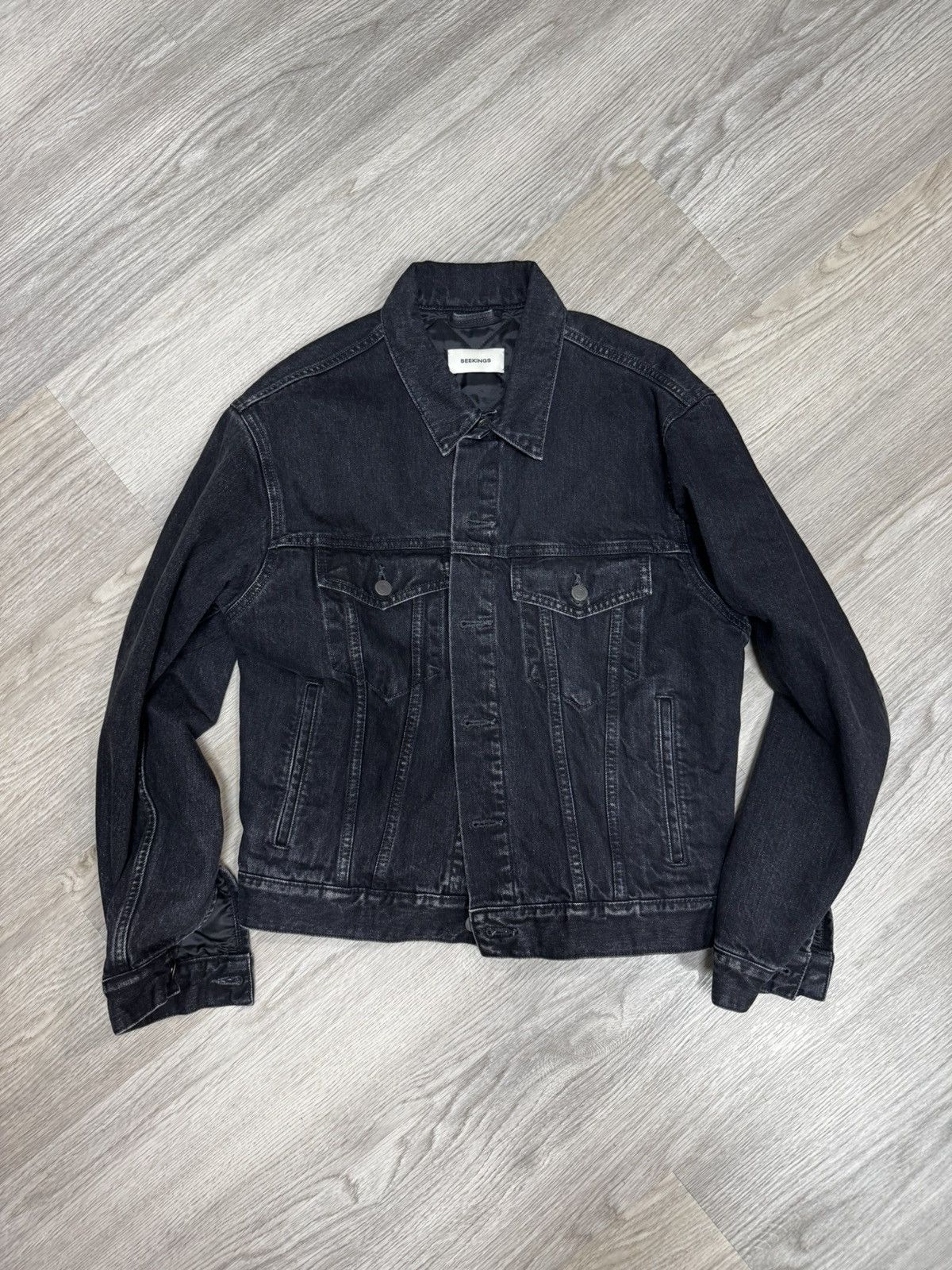 Seekings Seekings Washed Black Denim Jacket — First Season — Like New Size US M / EU 48-50 / 2 - 1 Thumbnail