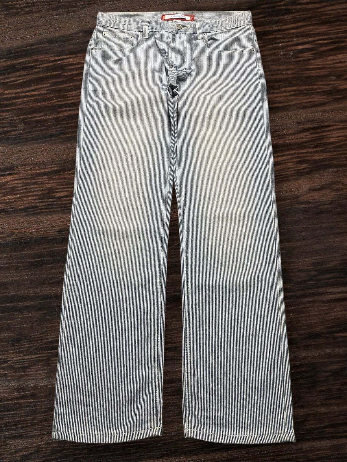 1620 Workwear Hickory Stripe Work Pants Patches Back ‘A Slight Fever Size US 32 / EU 48 - 2 Thumbnail