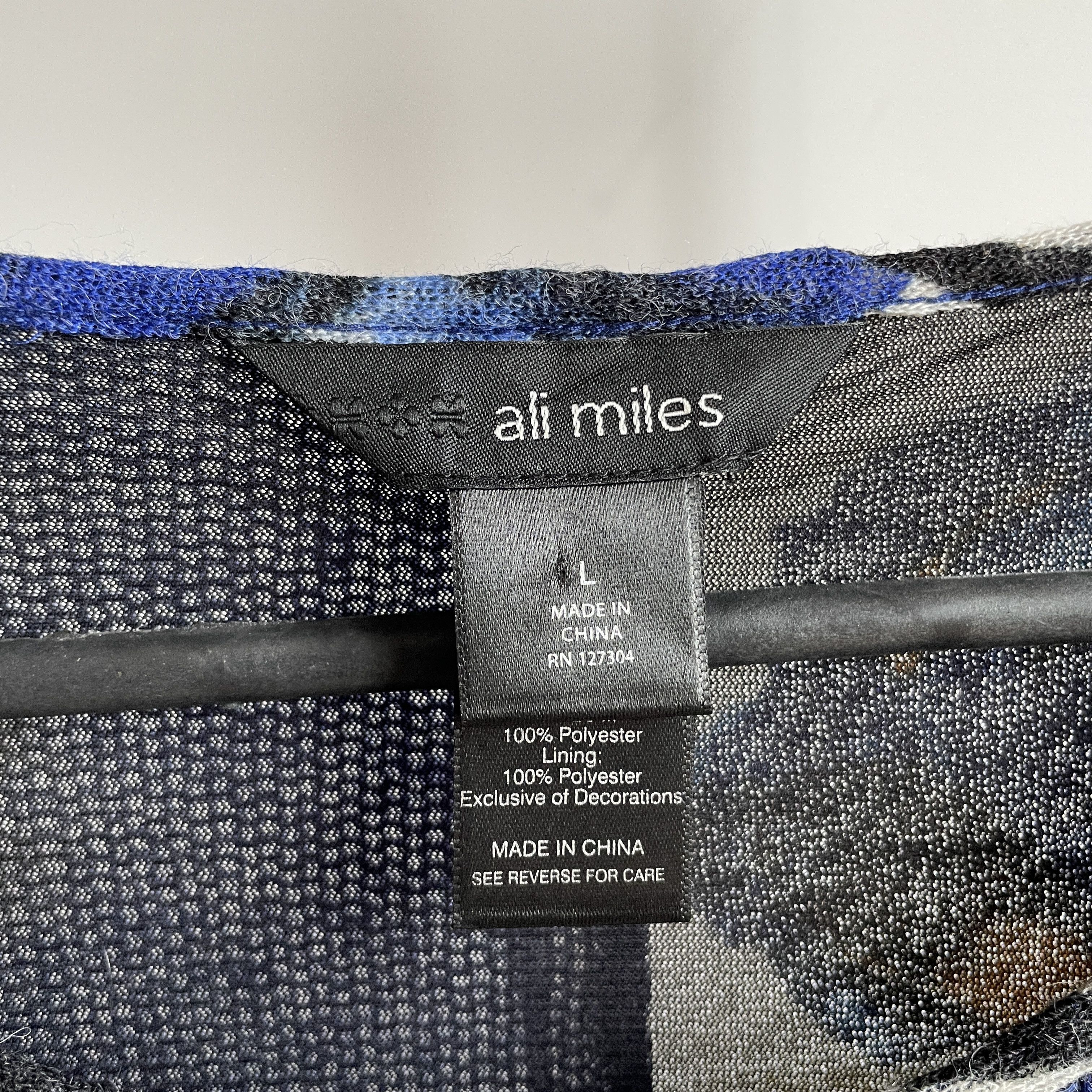 Other Ali Miles Womens Patchwork Mesh Knit Floral Sweater Size L / US 10 / IT 46 - 10 Thumbnail