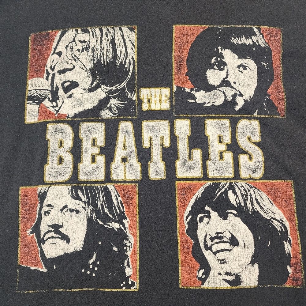 Retrofit The Beatles Black Band Graphic Tee Shirt Regular Fit Size US XL / EU 56 / 4 - 7 Thumbnail