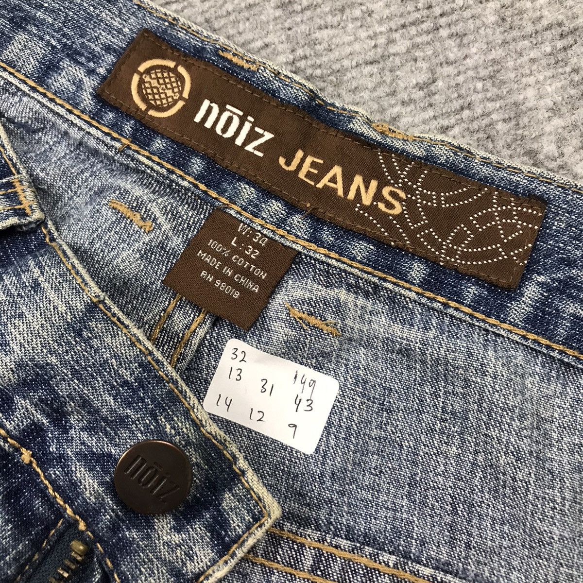Japanese Brand BAGGY🔥NOIZ JEANS DENIM FADED JAPANESE STYLE PANTS Size US 32 / EU 48 - 18 Thumbnail