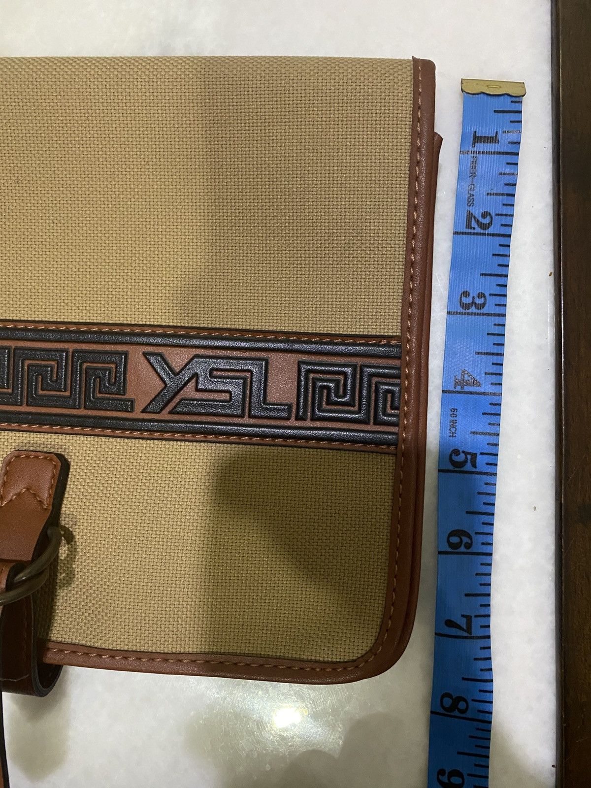 Vintage × Yves Saint Laurent Yves Saint Laurent Vintage Beige Canvas Clutch Bag Size ONE SIZE - 7 Thumbnail