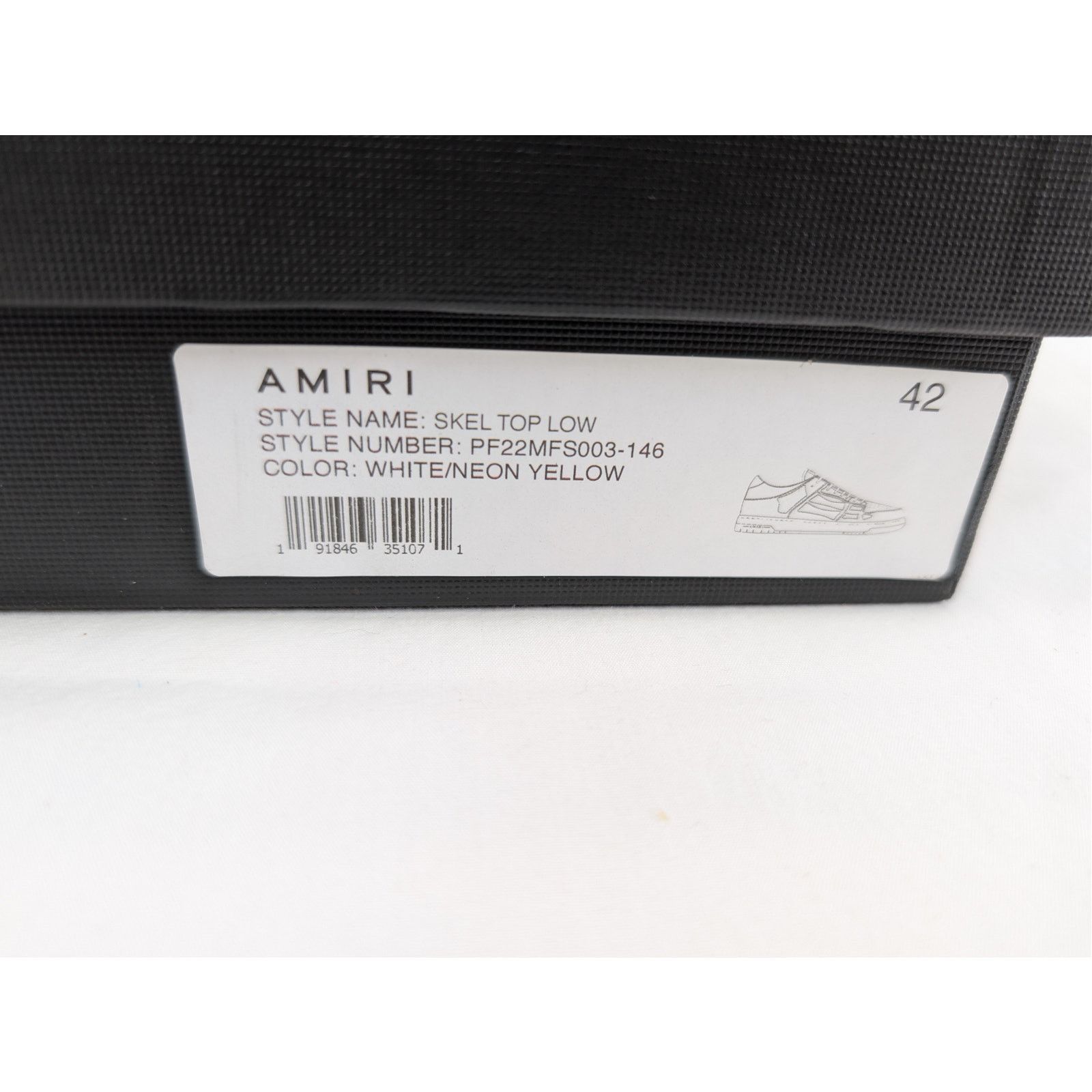 Amiri o1rshd1 Skel top Low / Skeleton Top Low Sneakers Neon Yellow Size US 9 / EU 42 - 18 Thumbnail