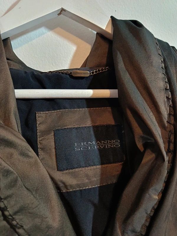 Ermanno Scervino ERMANNO SCERVINO BROWN LEATHER AND REAL FUR FOX/GOAT JACKET Size US L / EU 52-54 / 3 - 10 Thumbnail