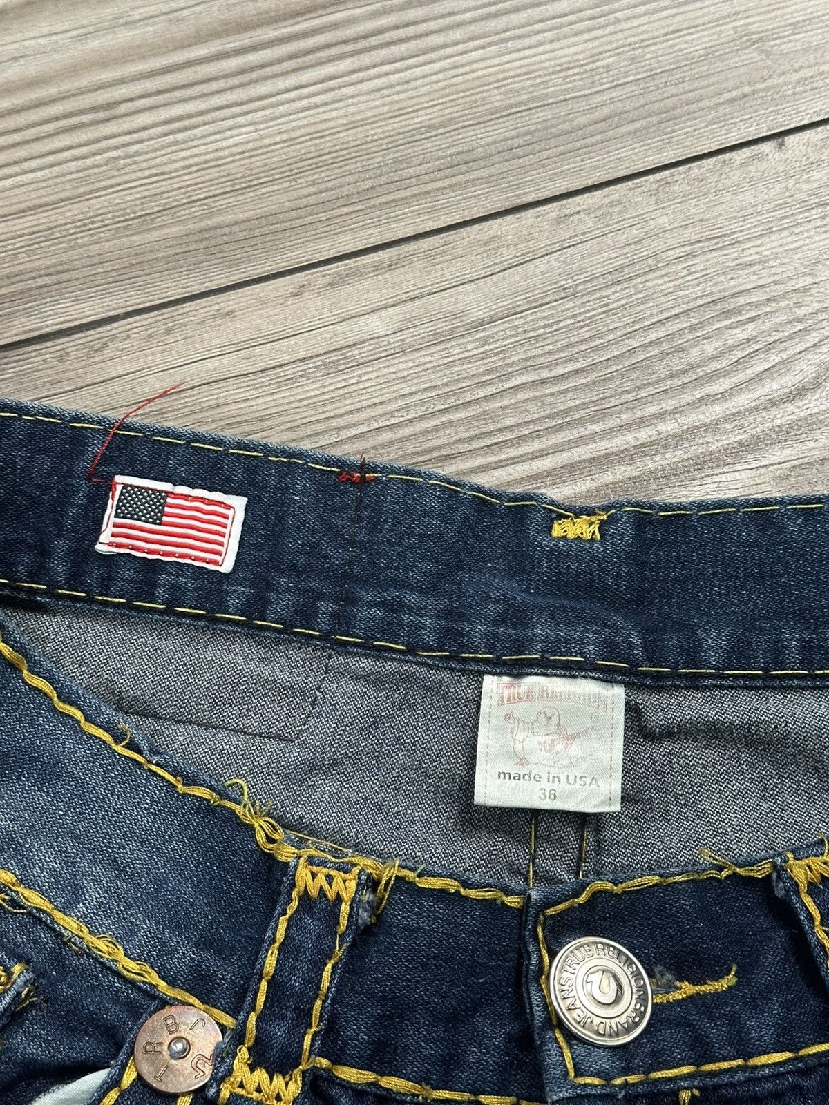 True Religion × Vintage Crazy Y2K True Religion Billy Super T Jeans Size US 36 / EU 52 - 5 Thumbnail