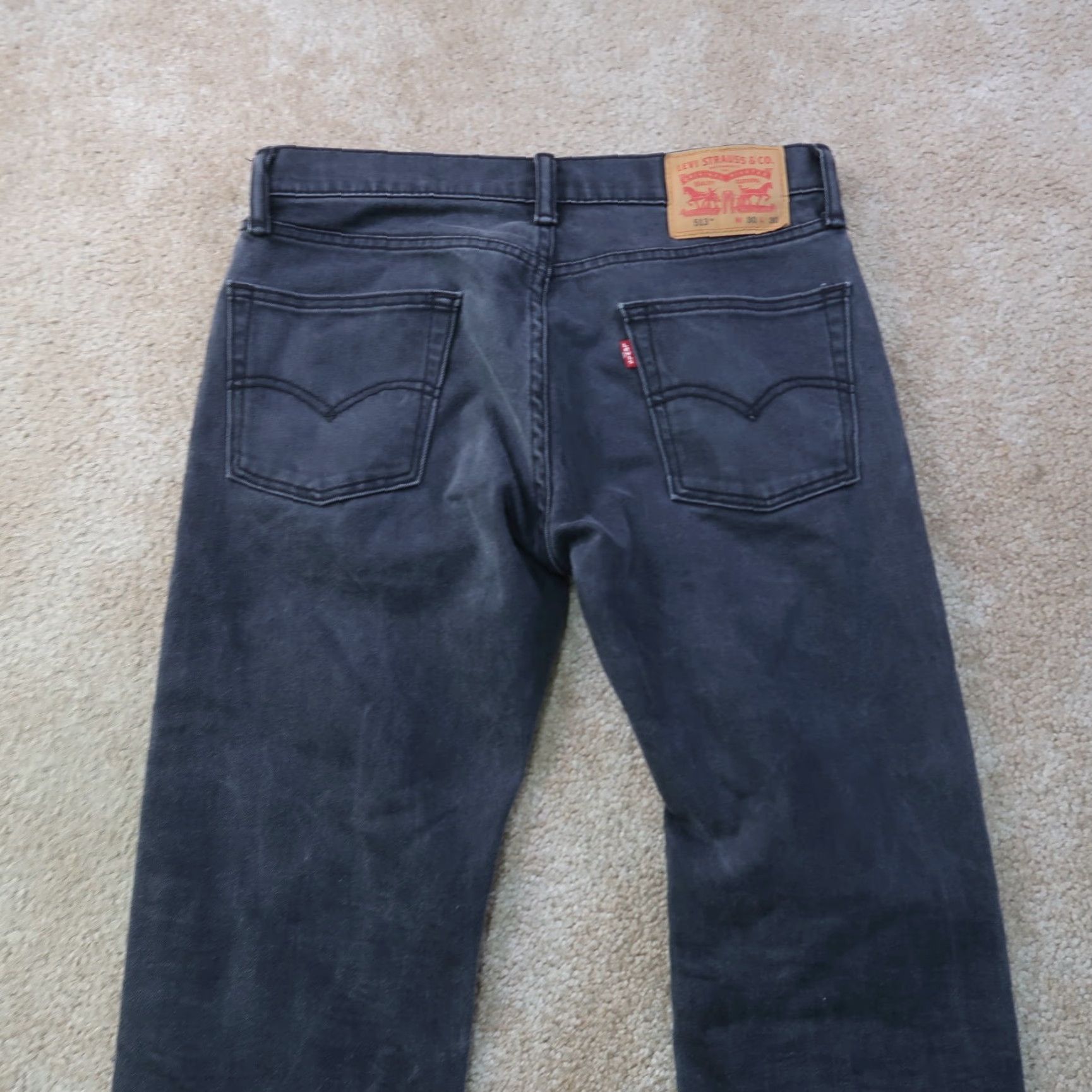 Levi's Levi's 513 Slim Straight Leg Jeans Men's 30x30 Gray Denim Pants Stretch 5-Pocket Design Regular Fit Size US 30 / EU 46 - 7 Thumbnail