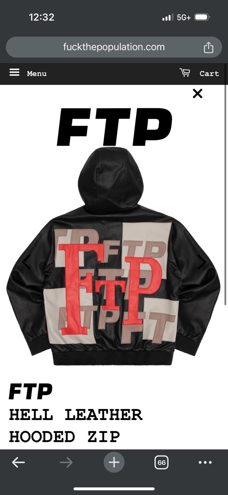 Fuck The Population FTP Hell Leather Zip Up Hoodie Size US S / EU 44-46 / 1 - 3 Thumbnail