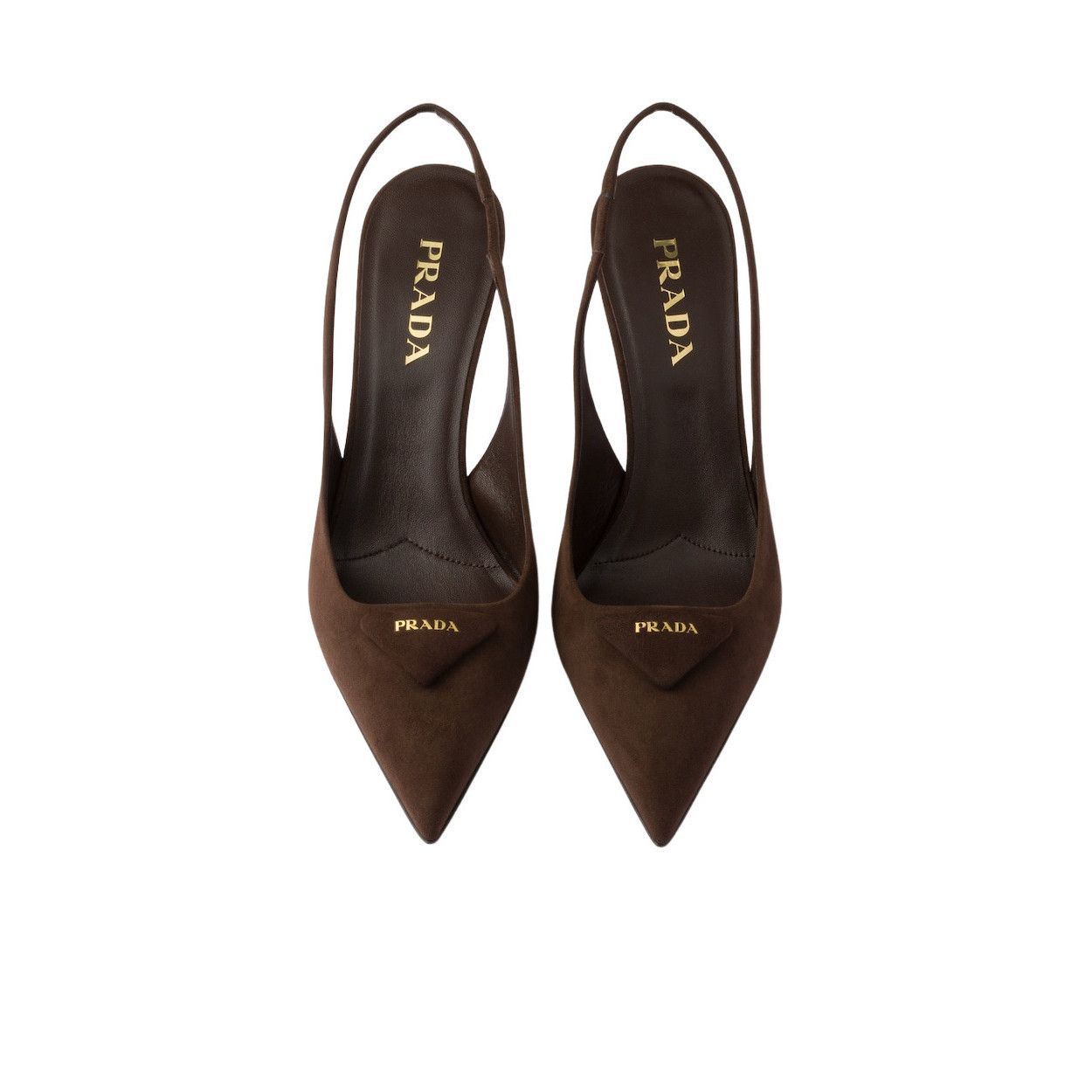 Prada PRADA $1200 Dark Brown Suede Slingback Pumps New & Authentic Size US 6 / IT 36 - 3 Thumbnail