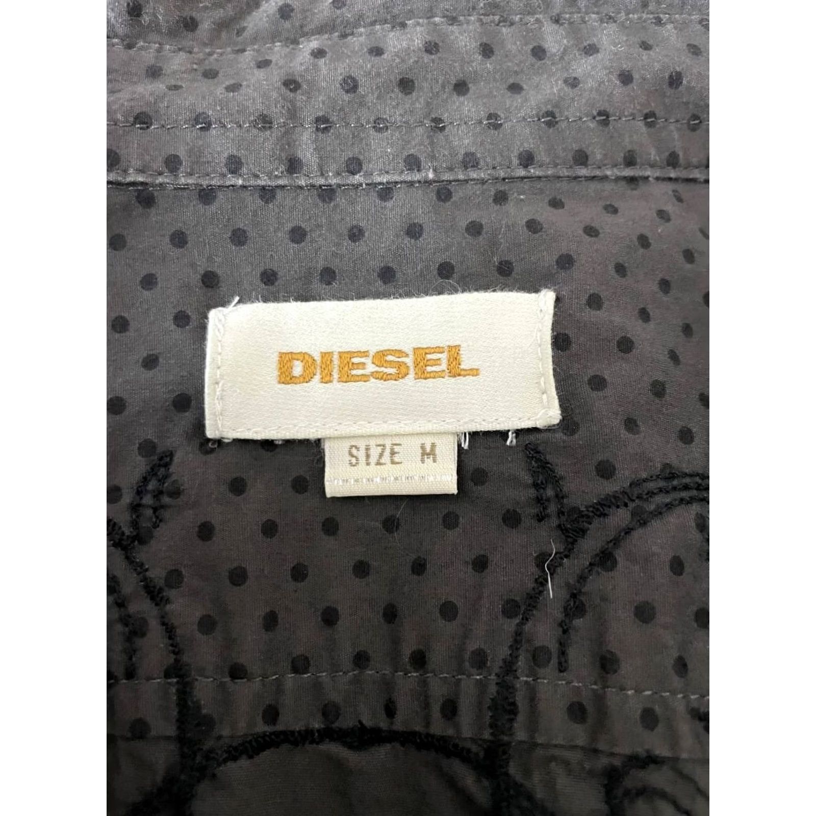 Diesel Diesel Mens Casual Shirt M Gray Cotton Embroidered Long Sleeve Button Up Size US M / EU 48-50 / 2 - 3 Thumbnail