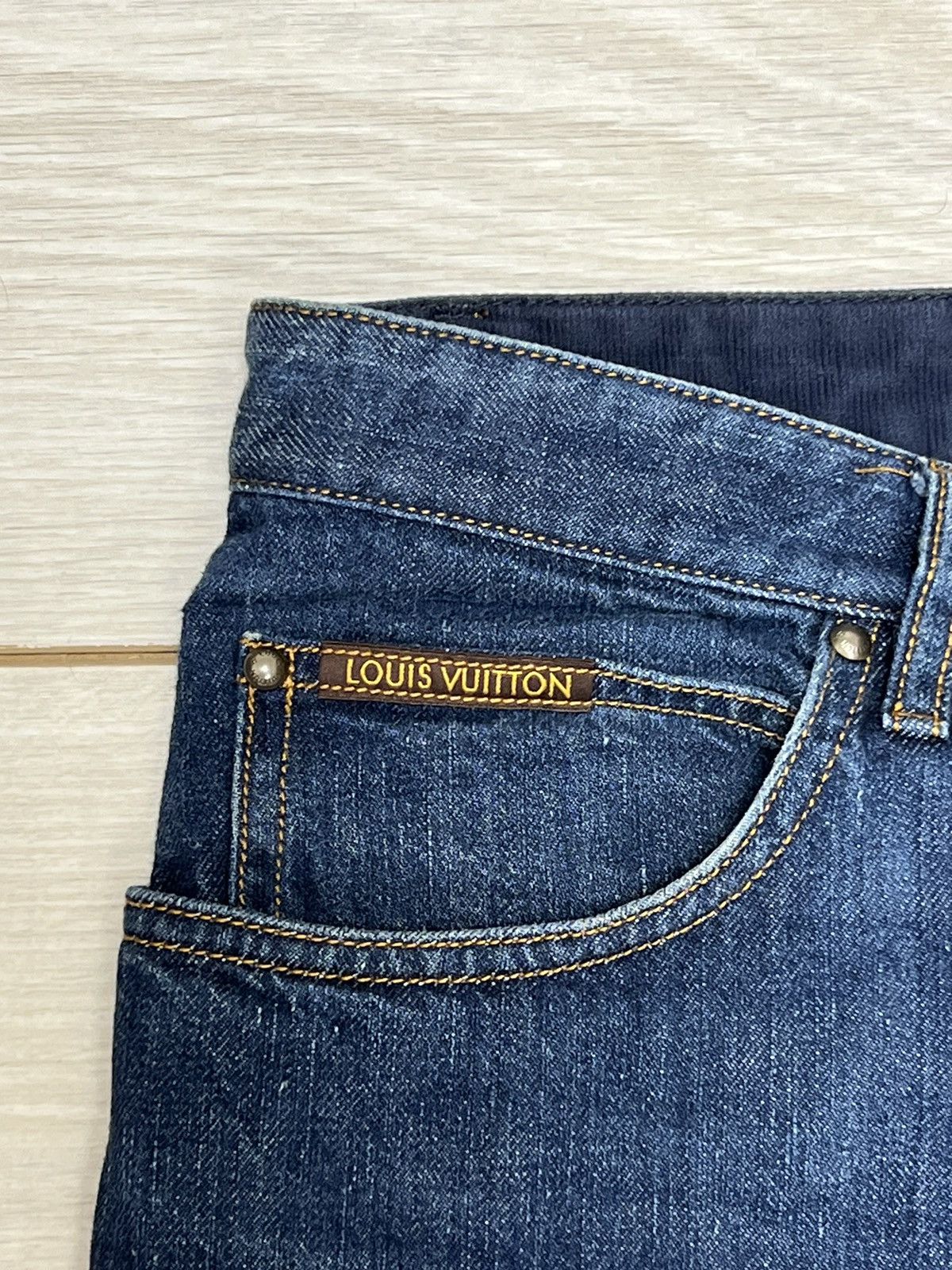 Helbers LOUIS VUITTON Pants Denim LV Embroidered leather Logo Size US 32 / EU 48 - 13 Thumbnail