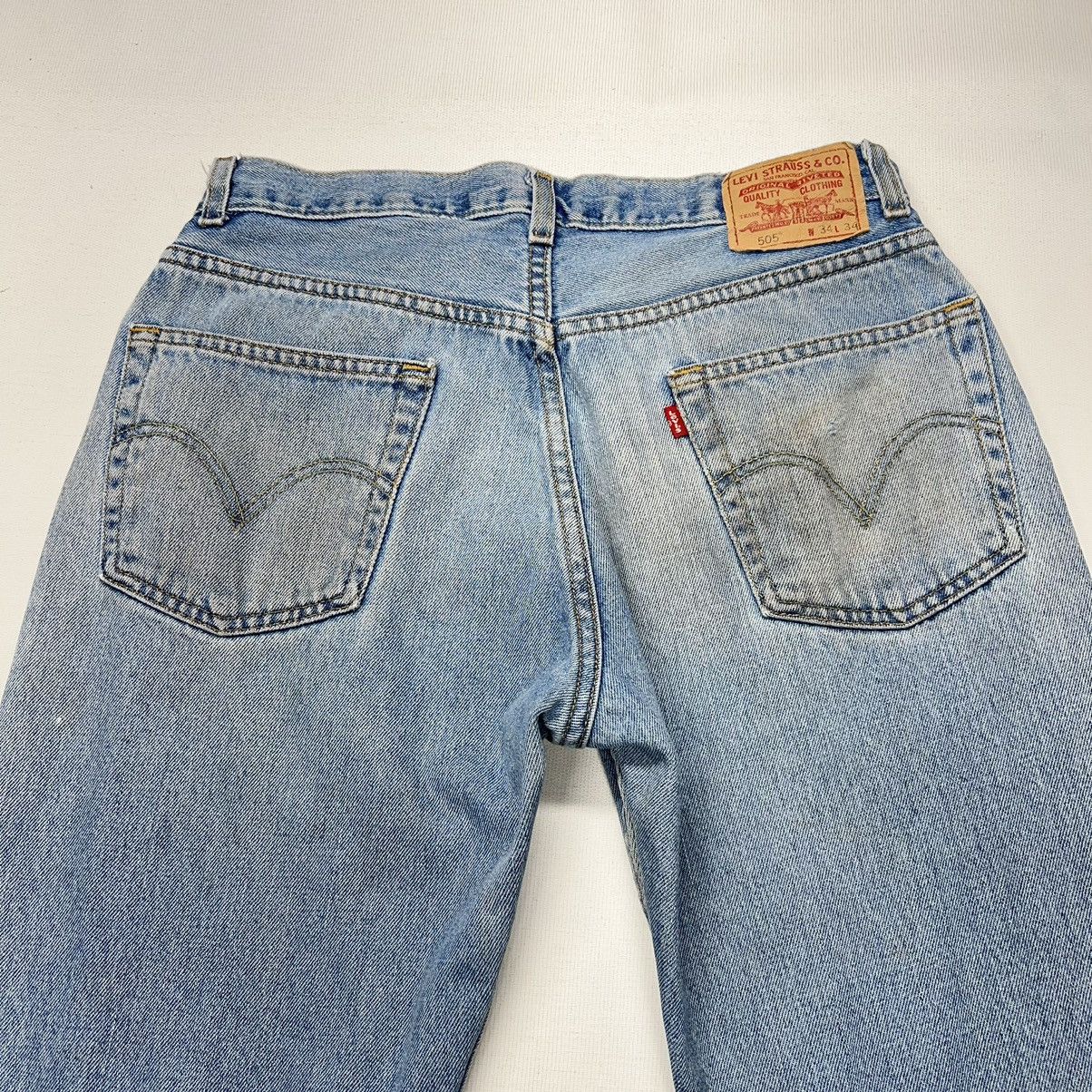 Levi's × Vintage Levis 505 Jeans Blue Straight Regular Fit Faded Denim Y2K Size US 34 / EU 50 - 10 Thumbnail