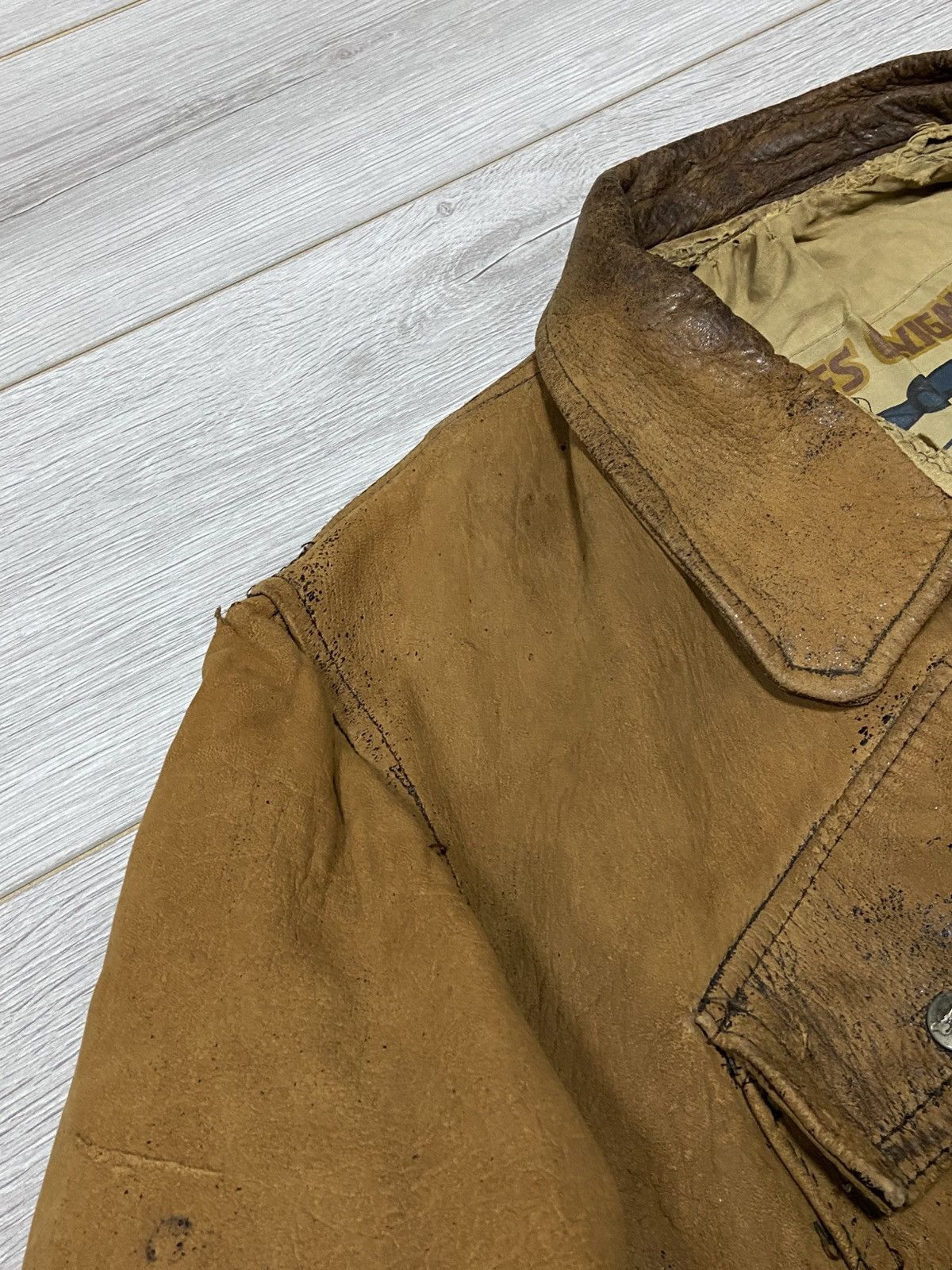 Chevignon Chevignon vintage leather worn distressed leather jacket fly Size US XL / EU 56 / 4 - 11 Thumbnail