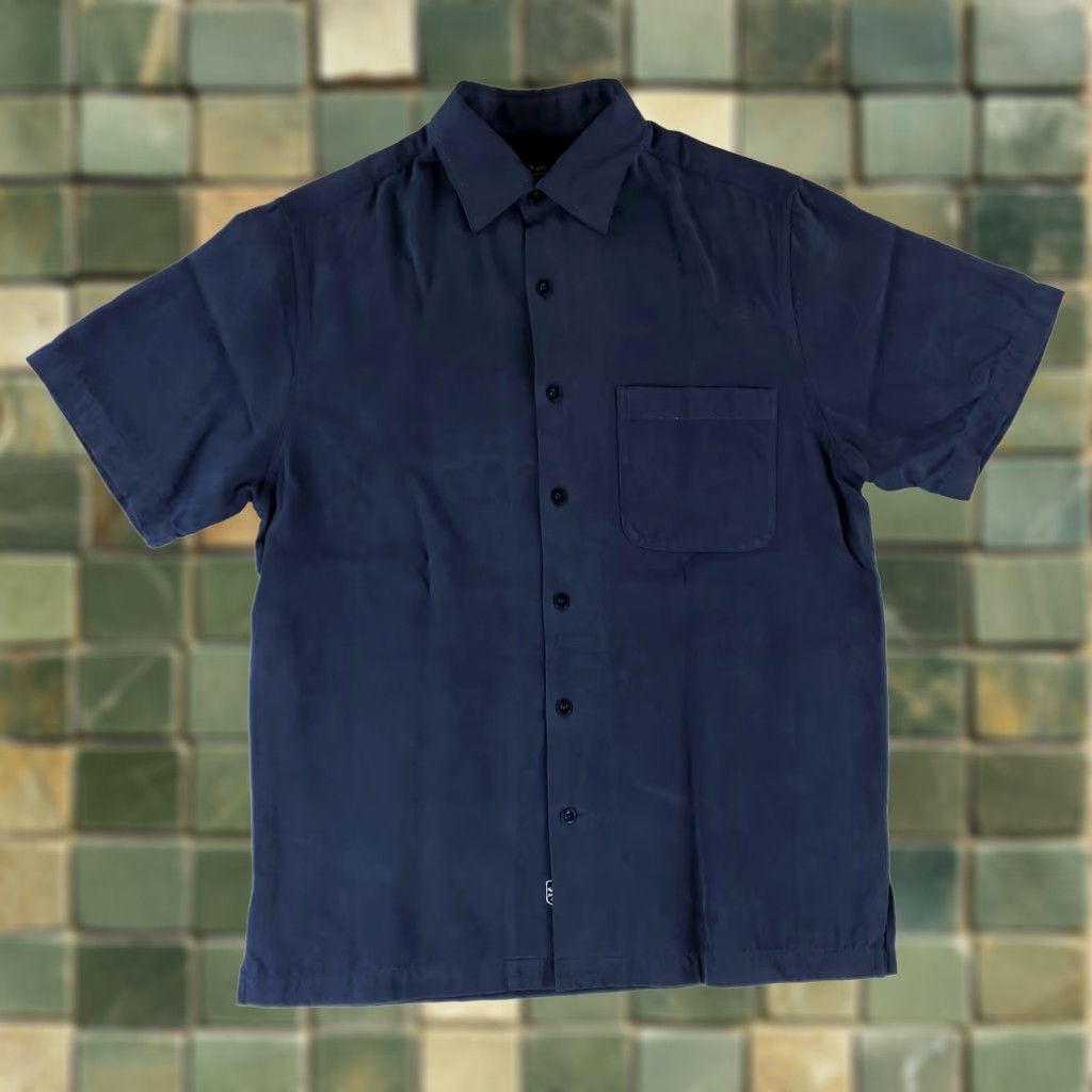 Nat Nast Nat Nast The Art of Speed Button Up Shirt Blue Silk Mens S Limited Edition Shirt (Short Sleeve) Size US S / EU 44-46 / 1 - 1 Thumbnail