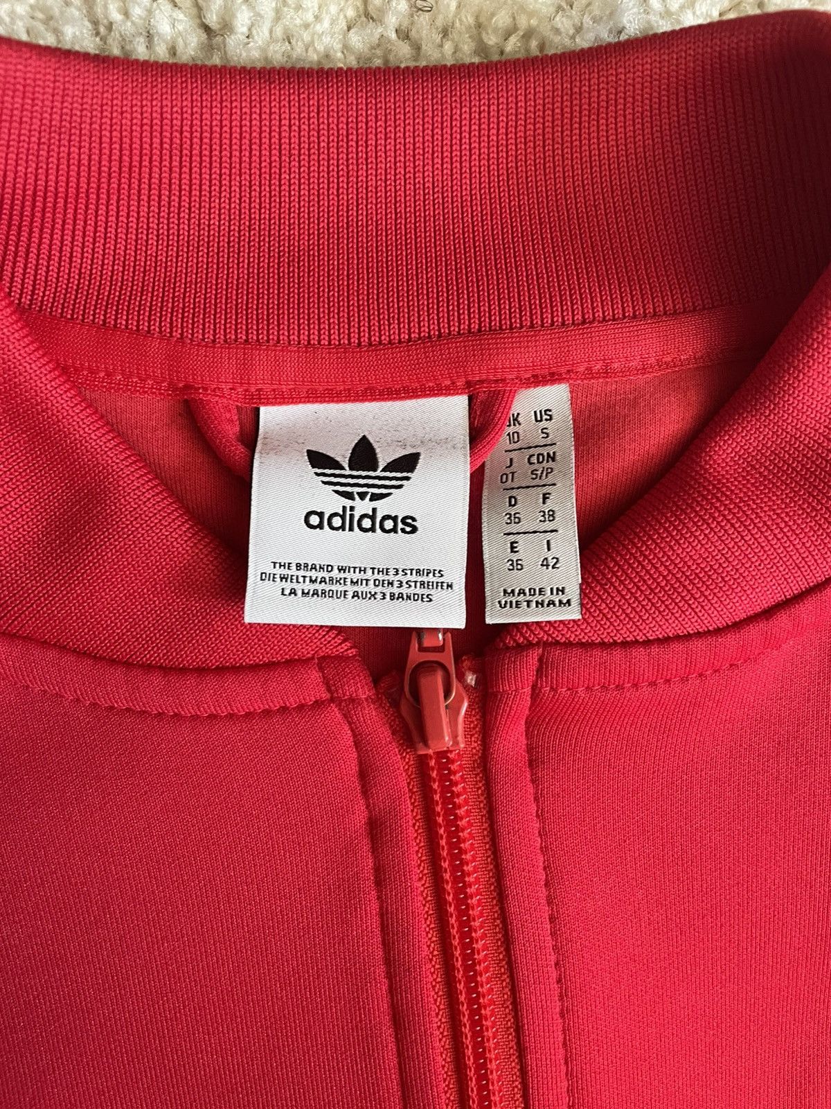 Adidas Red and white adidas zip up jacket Size US S / EU 44-46 / 1 - 4 Thumbnail