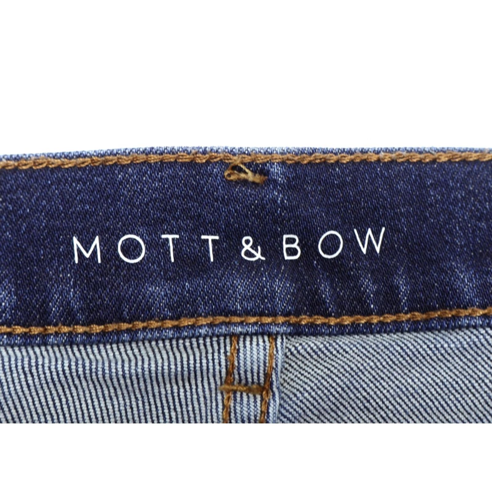 Mott & Bow Mott & Bow Women's Boyfriend Jeans Dark Indigo Blue 31X30 Regular Denim 5-Pocket Stretch Rise 10.5" Inseam 30" Size 31 Color Blue Jeans Size 24" / US 00 / IT 34 - 6 Thumbnail