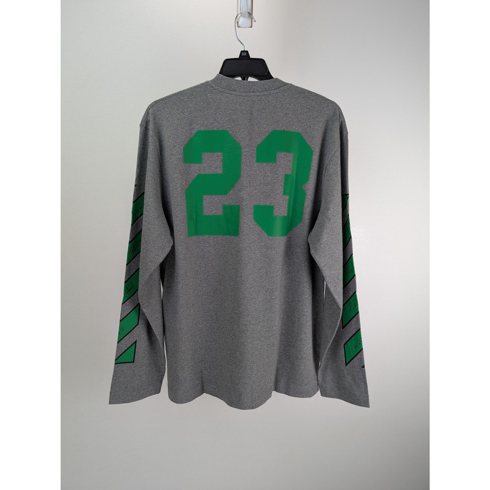 Off-White o1rshd1 23 Varsity Skate Long Sleeve Tee T-Shirt in Grey Size US XXL / EU 58 / 5 - 13 Thumbnail