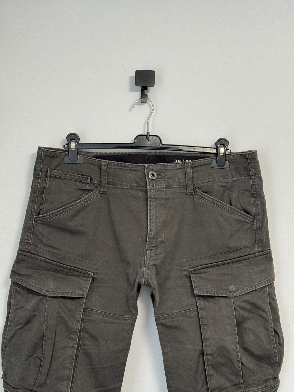 G-Star G-STAR RAW Khaki Green ROVIC SLIM Multipocket Cargo Pants Size US 36 / EU 52 - 8 Thumbnail