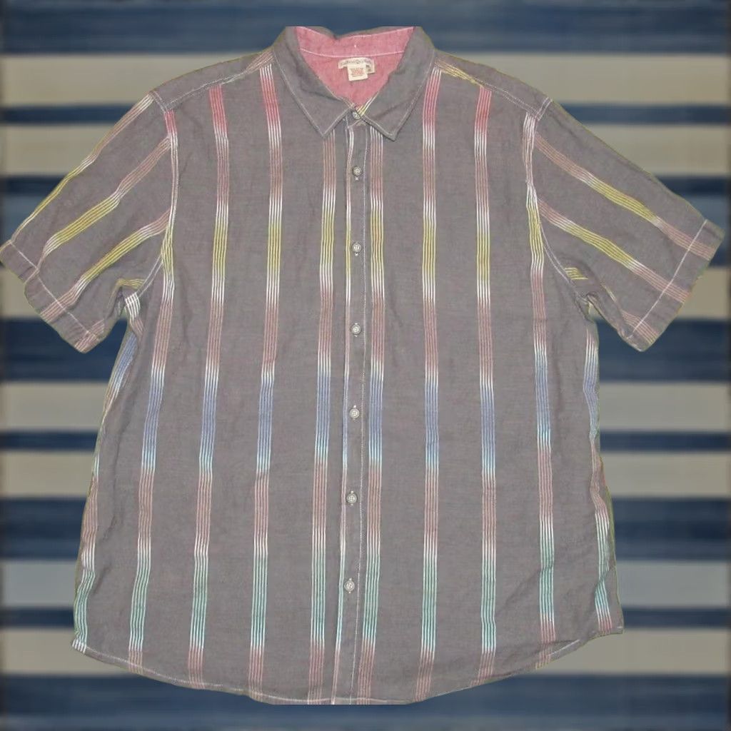 Carbon2Cobalt VINTAGE CARBON2COBALT Grey Cotton Chromatic Short Sleeve Shirt XL Size US XL / EU 56 / 4 - 1 Thumbnail