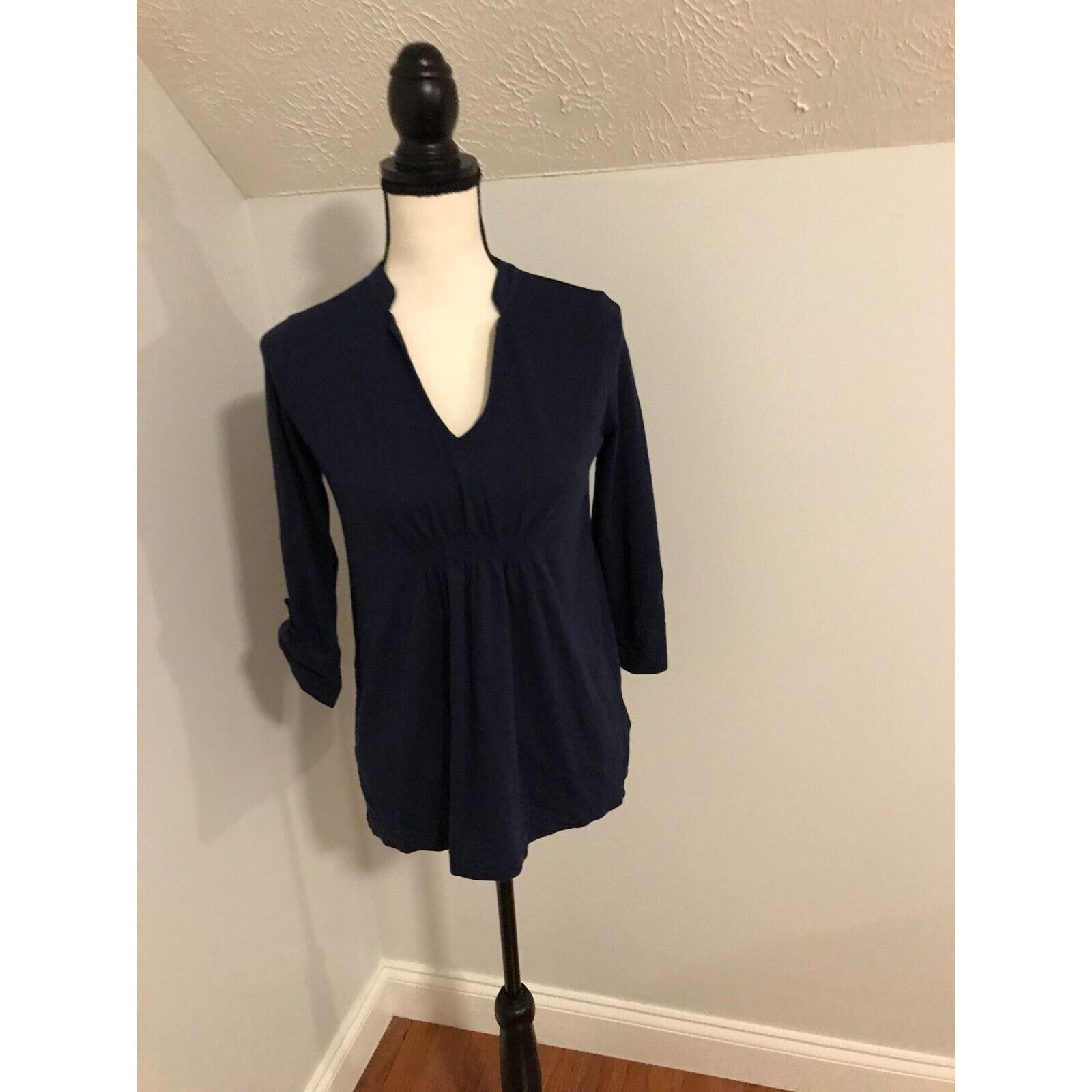 Lilly Pulitzer Lilly Pulitzer Women's 3/4 Sleeve Blue 100% Pima Cotton Top Size S / US 4 / IT 40 - 1 Thumbnail