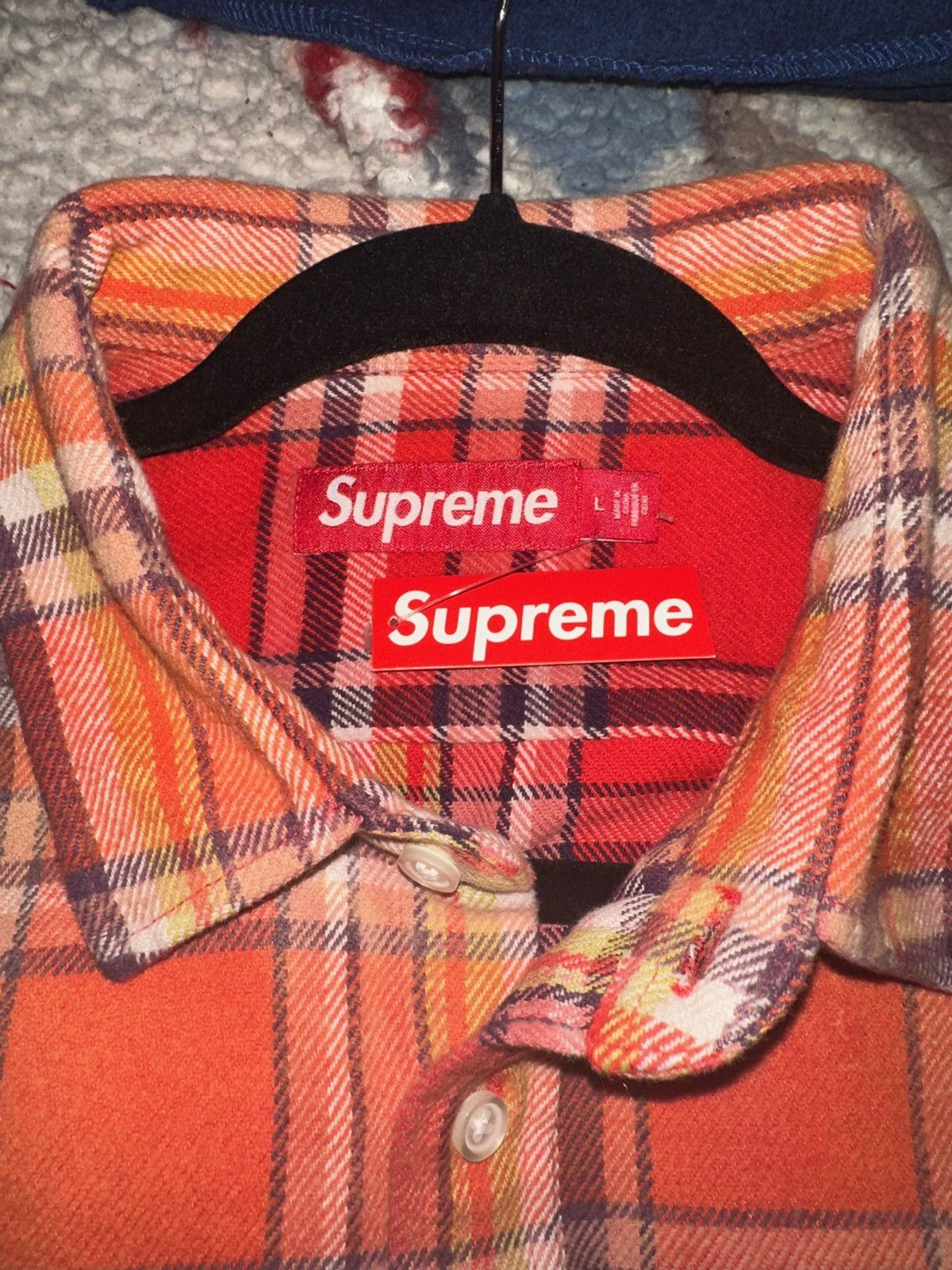 Supreme Supreme Old English Flannel shirt “orange” Size US L / EU 52-54 / 3 - 3 Thumbnail