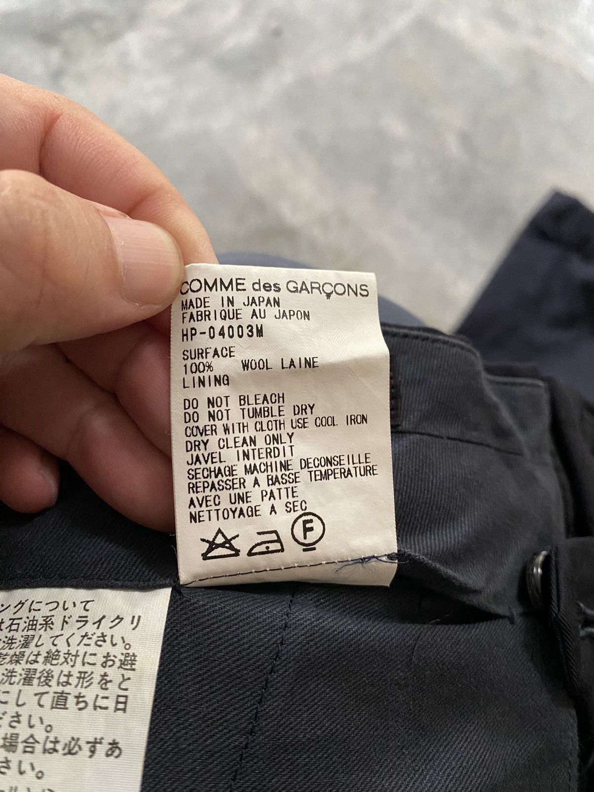 Comme des Garcons Homme Plus 1998 CDG Homme black wide baggy casual pants wool Size US 30 / EU 46 - 10 Thumbnail