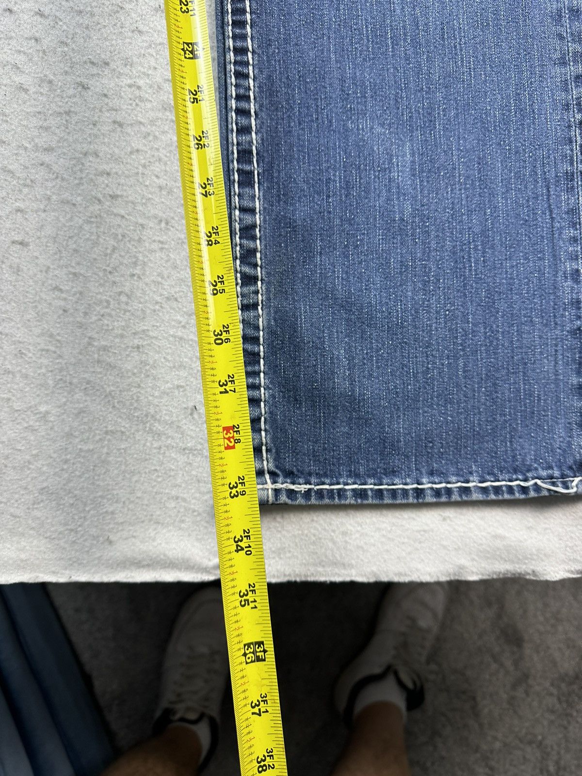 True Religion × Vintage Crazy Vintage True Religion Contrast Stitching Baggy Jeans Size US XL / EU 56 / 4 - 8 Thumbnail
