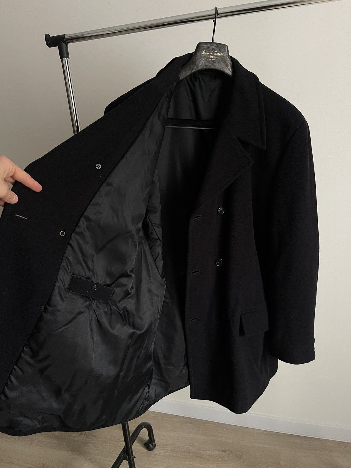 Marks & Spencer M&S St Michael Wool Double Breasted Peacoat Jacket XL Coat Size US XL / EU 56 / 4 - 4 Thumbnail