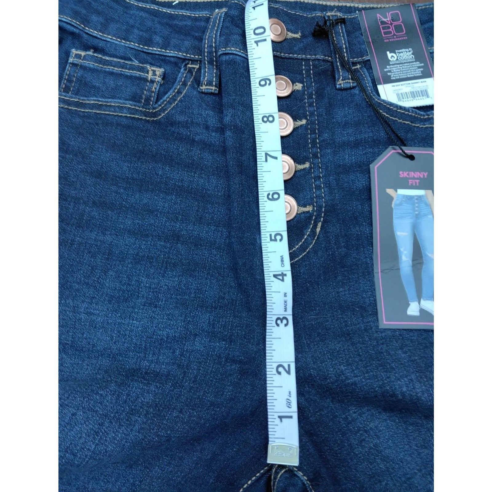 The Unbranded Brand No Boundaries SZ. 3 Skinny Jeans Five Button Fly Distressed Size 27" / US 4 / IT 40 - 8 Thumbnail