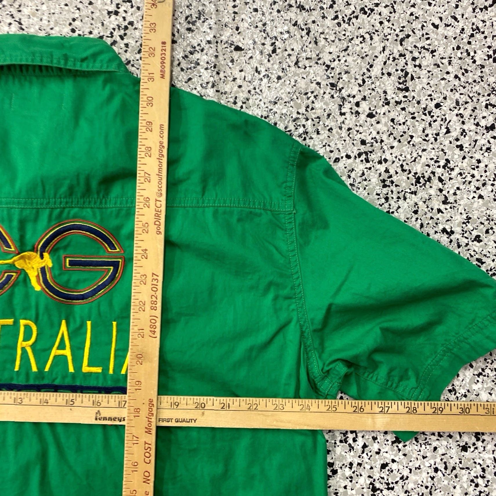 Coogi COOGI Shirt Mens 2XL Green Safari Utility Expedition Pockets Australia Patch Shirt Size US XXL / EU 58 / 5 - 4 Thumbnail
