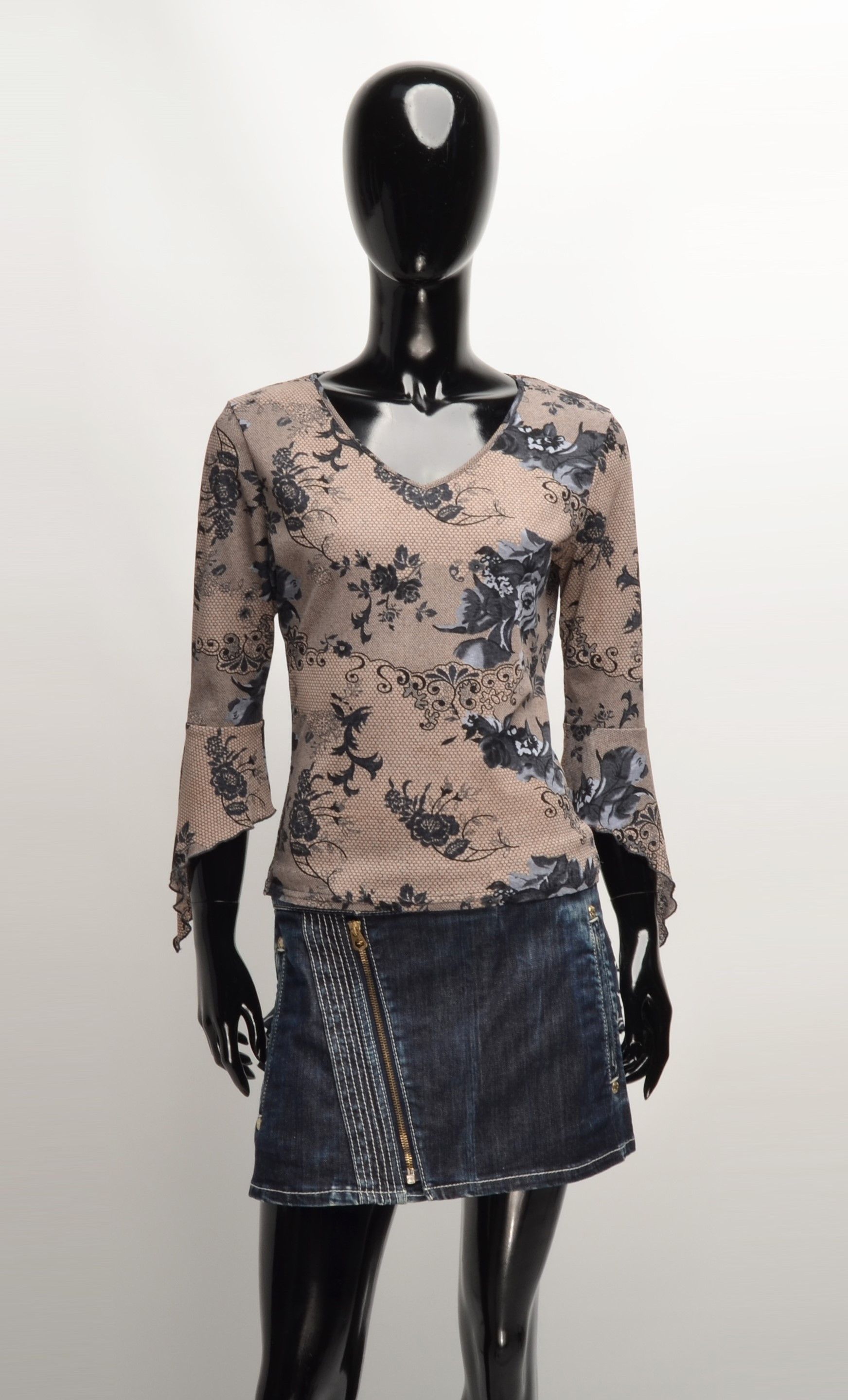 Other Vintage Flash Y2K V-Neck Mesh Blouse Size M / US 6-8 / IT 42-44 - 1 Thumbnail
