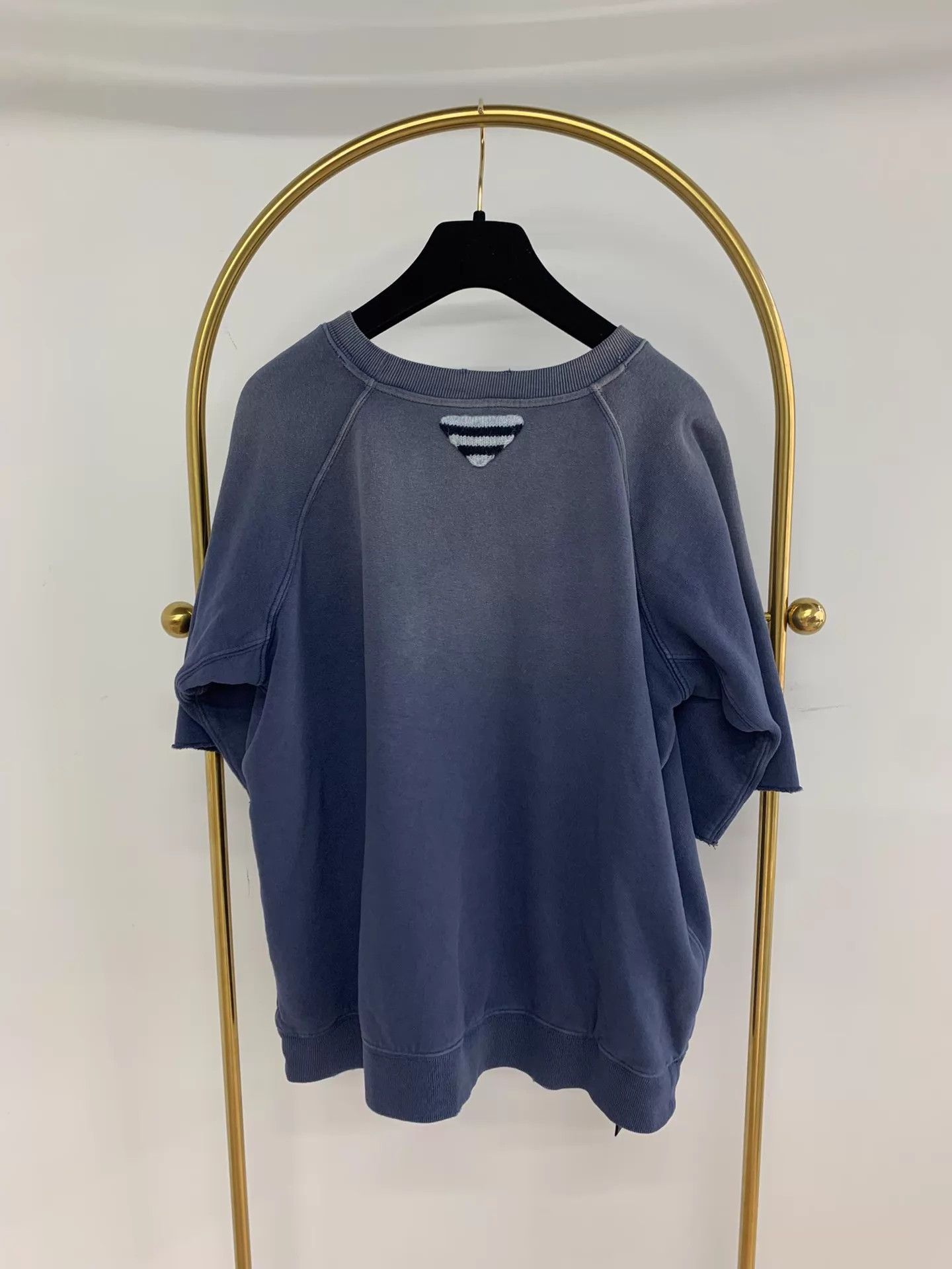 Prada Prada Blue Washed Distressed Tagless T-Shirt M Size US M / EU 48-50 / 2 - 3 Thumbnail