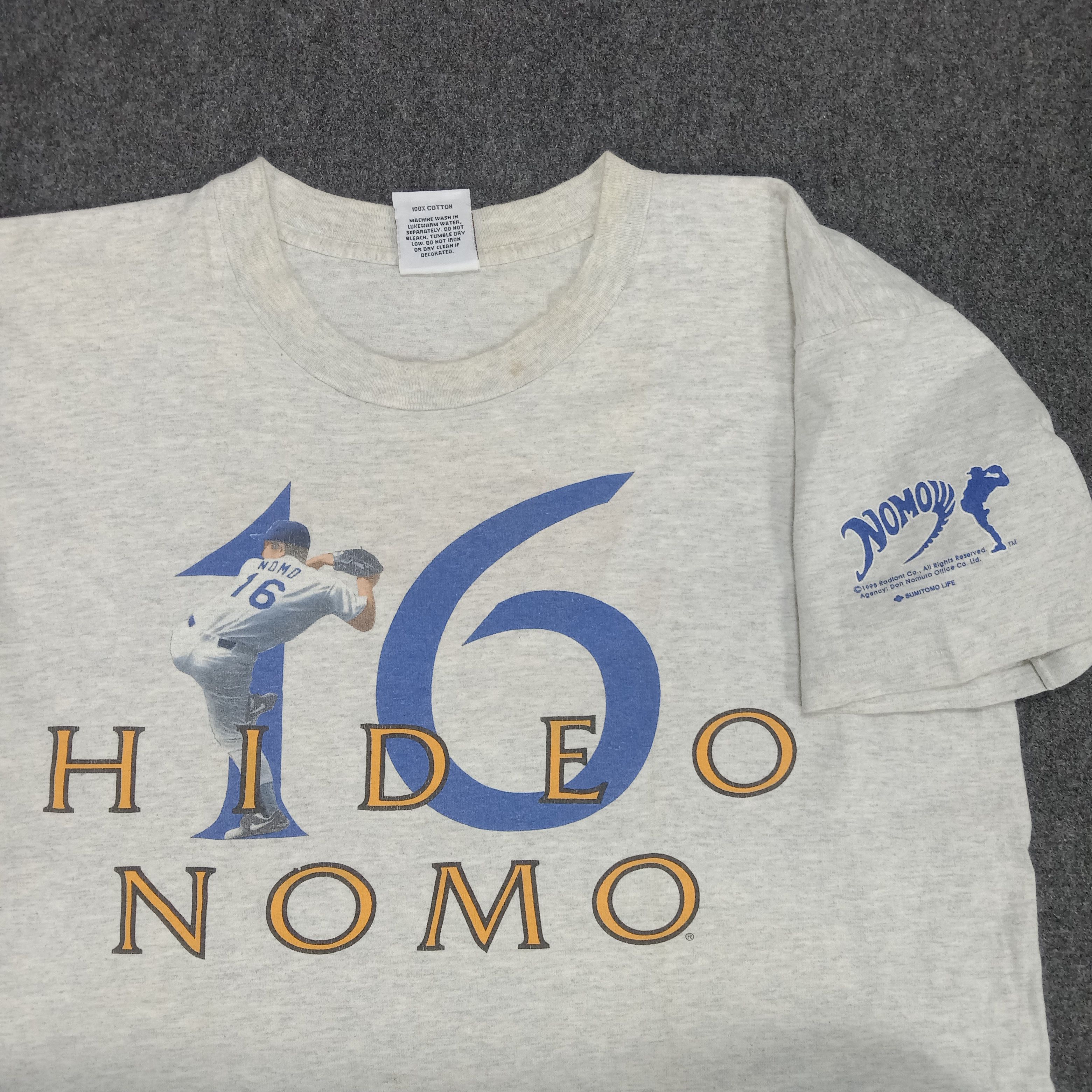 MLB × Vintage Hideo Nomo Los Angeles Dodgers MLB Team Tshirt Size US L / EU 52-54 / 3 - 4 Thumbnail