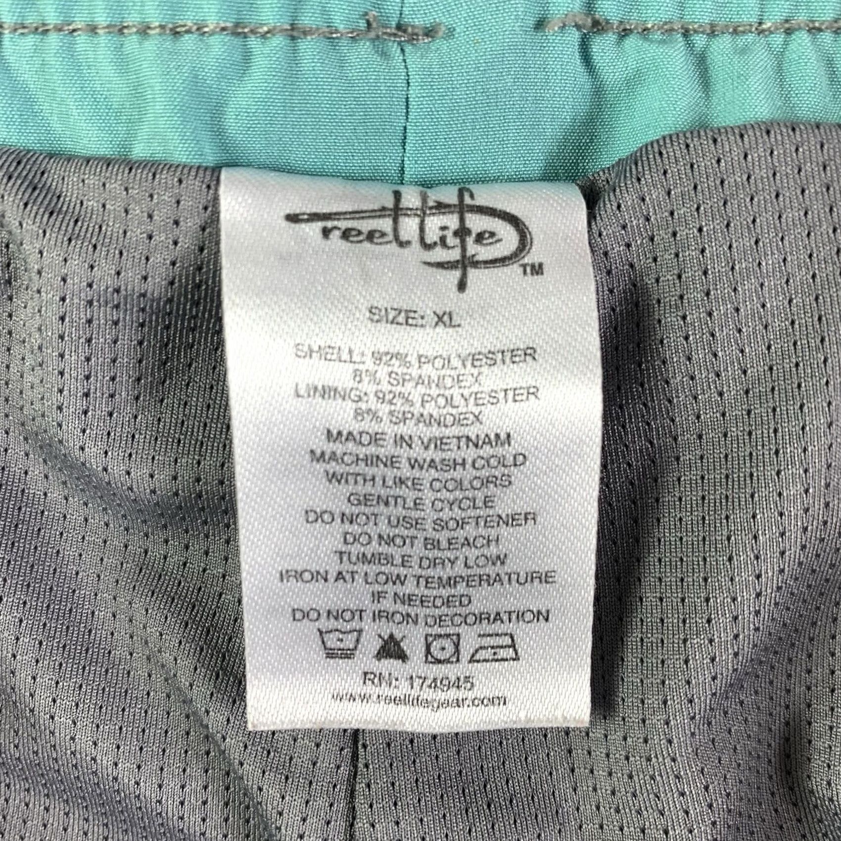 Vintage Reel Life Swim Trunk Mens XL Lined Gray Fish Mahi Mahi Floral Tropical Mahi Mahi Bottom Mens Size US 36 / EU 52 - 4 Thumbnail