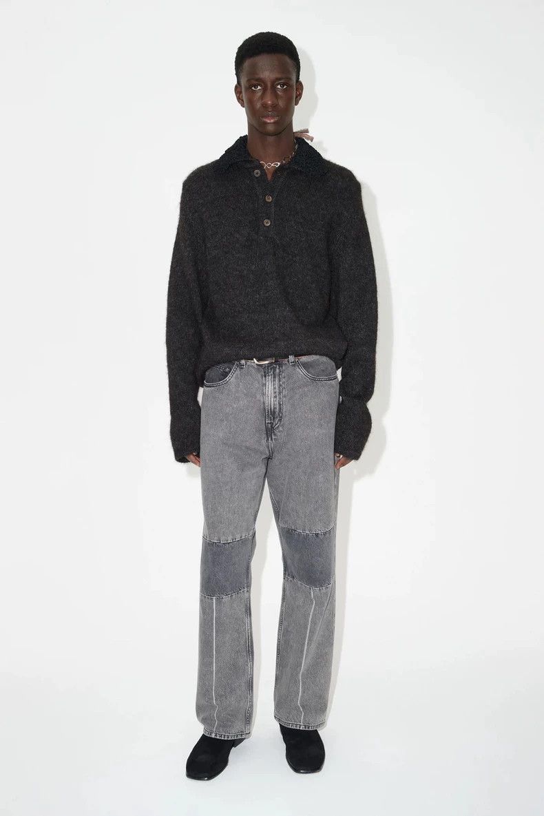 Our Legacy Our Legacy Black and gray patchwork jeans with double ring Size US 32 / EU 48 - 1 Thumbnail